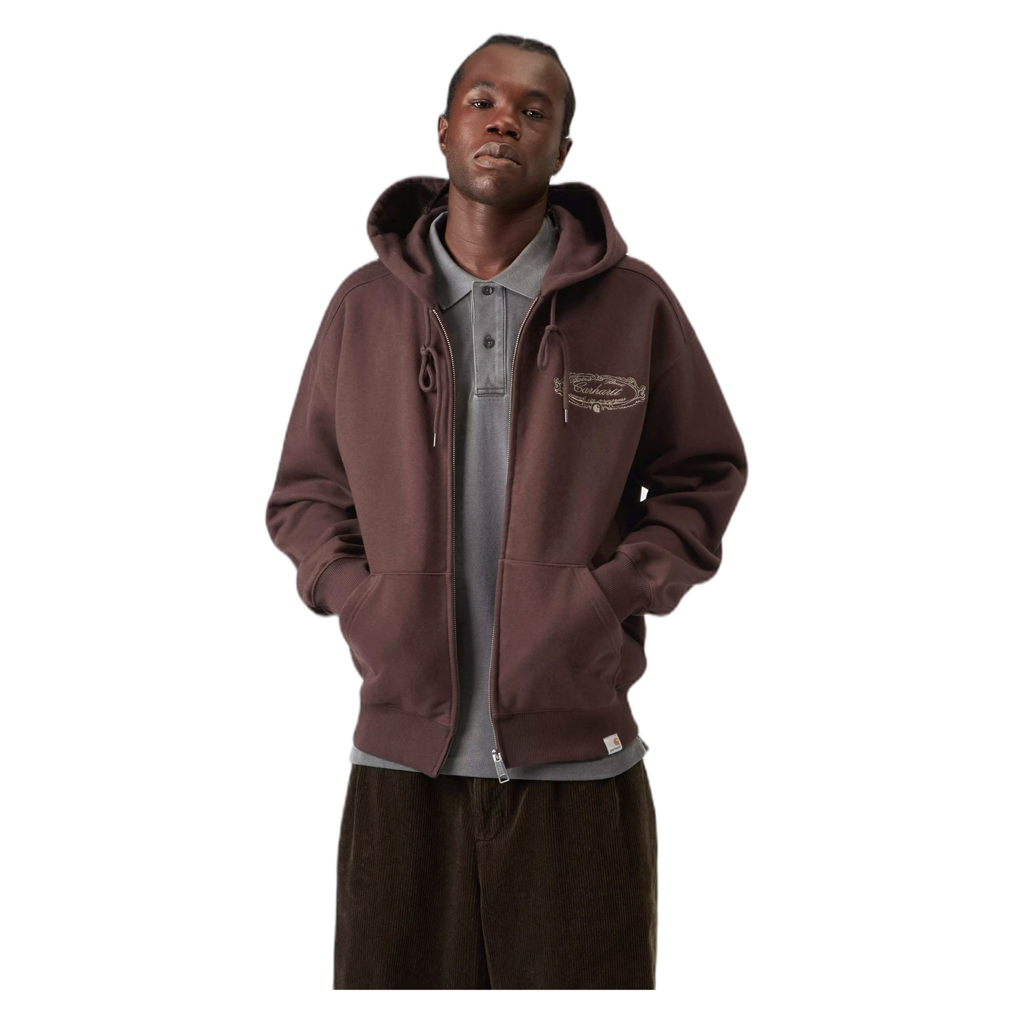 fenol Carhartt Wip chaqueta con capucha chez - palisander gris /