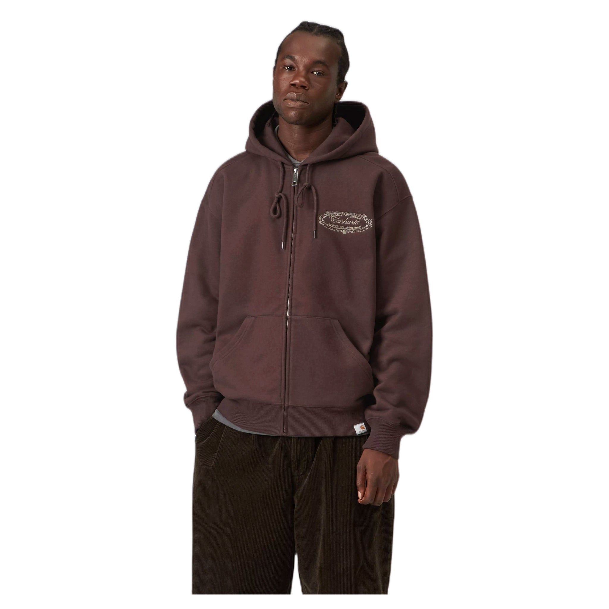 fenol Carhartt Wip chaqueta con capucha chez - palisander gris /