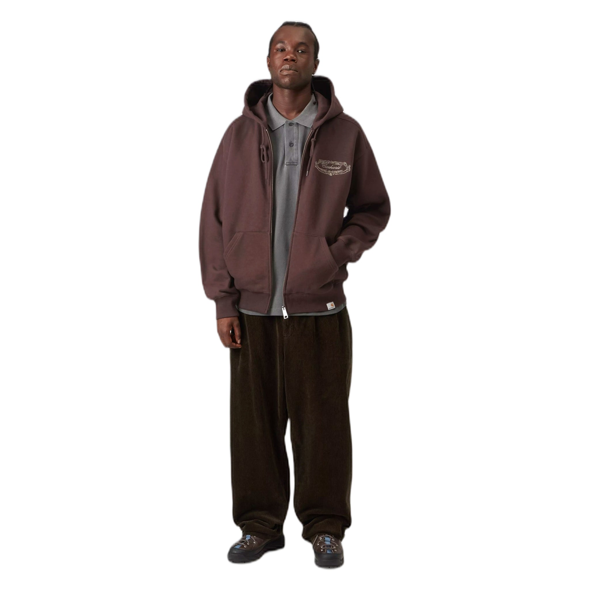 fenol Carhartt Wip chaqueta con capucha chez - palisander gris /
