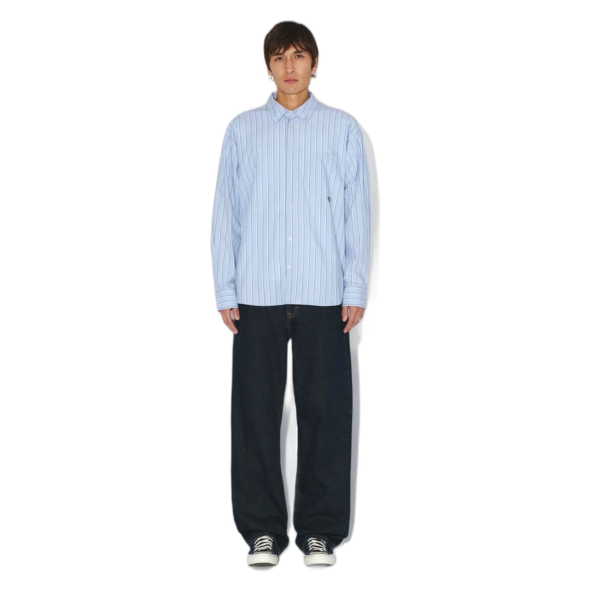 camicia dr.denim wes shirt - blue stripe