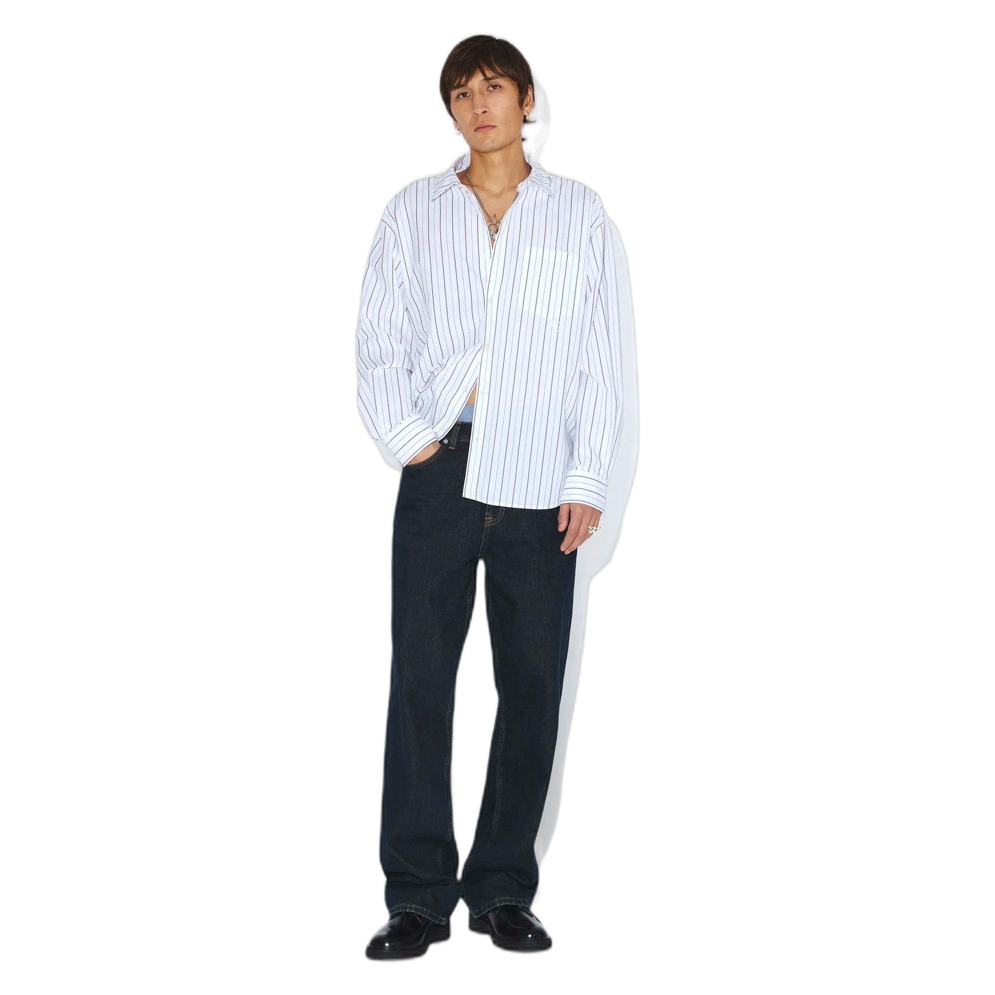 Hemd dr.denim wes Hemd - ecru tan stripe