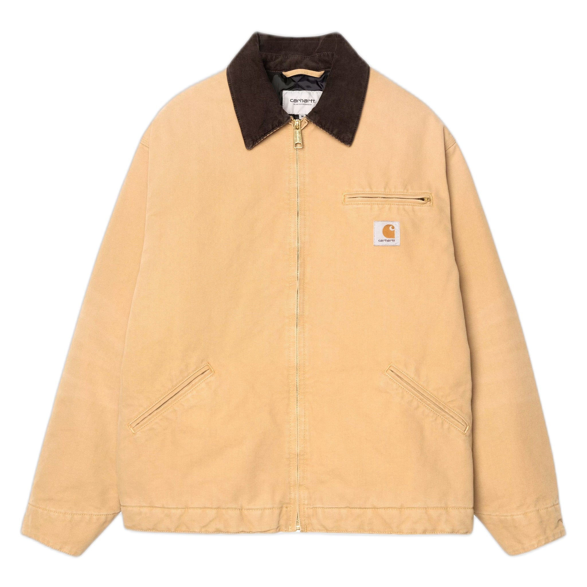 giacca carhartt wip og detroit jacket - wip dusty brown / tobacco stone canvas