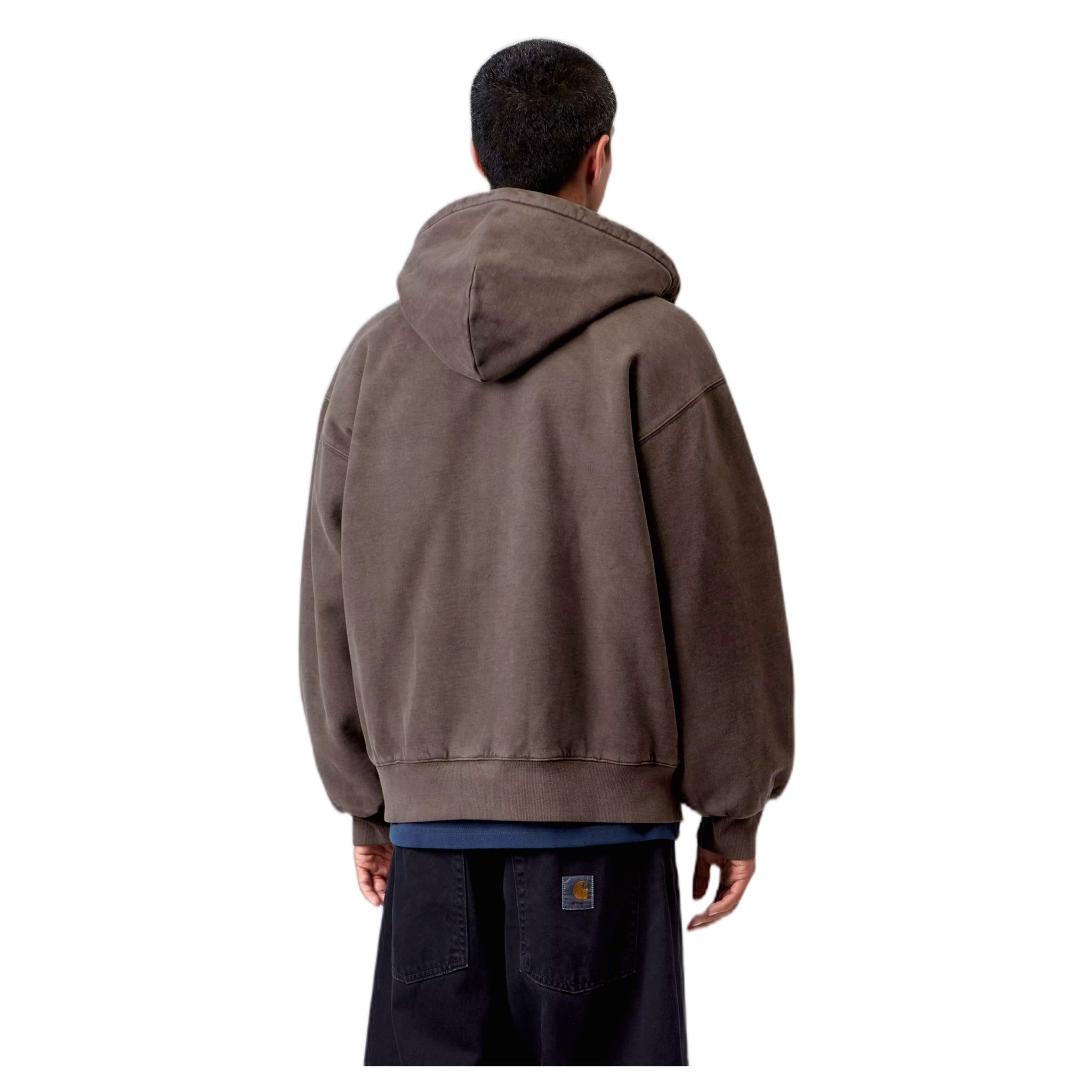 phenol Carhartt Wip hooded view jacket - tobacco garment dyed