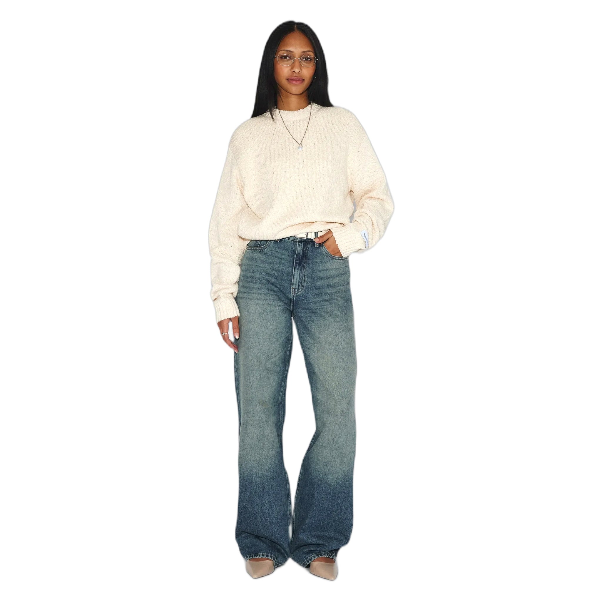 maglione dr.denim mic sweater - ecru
