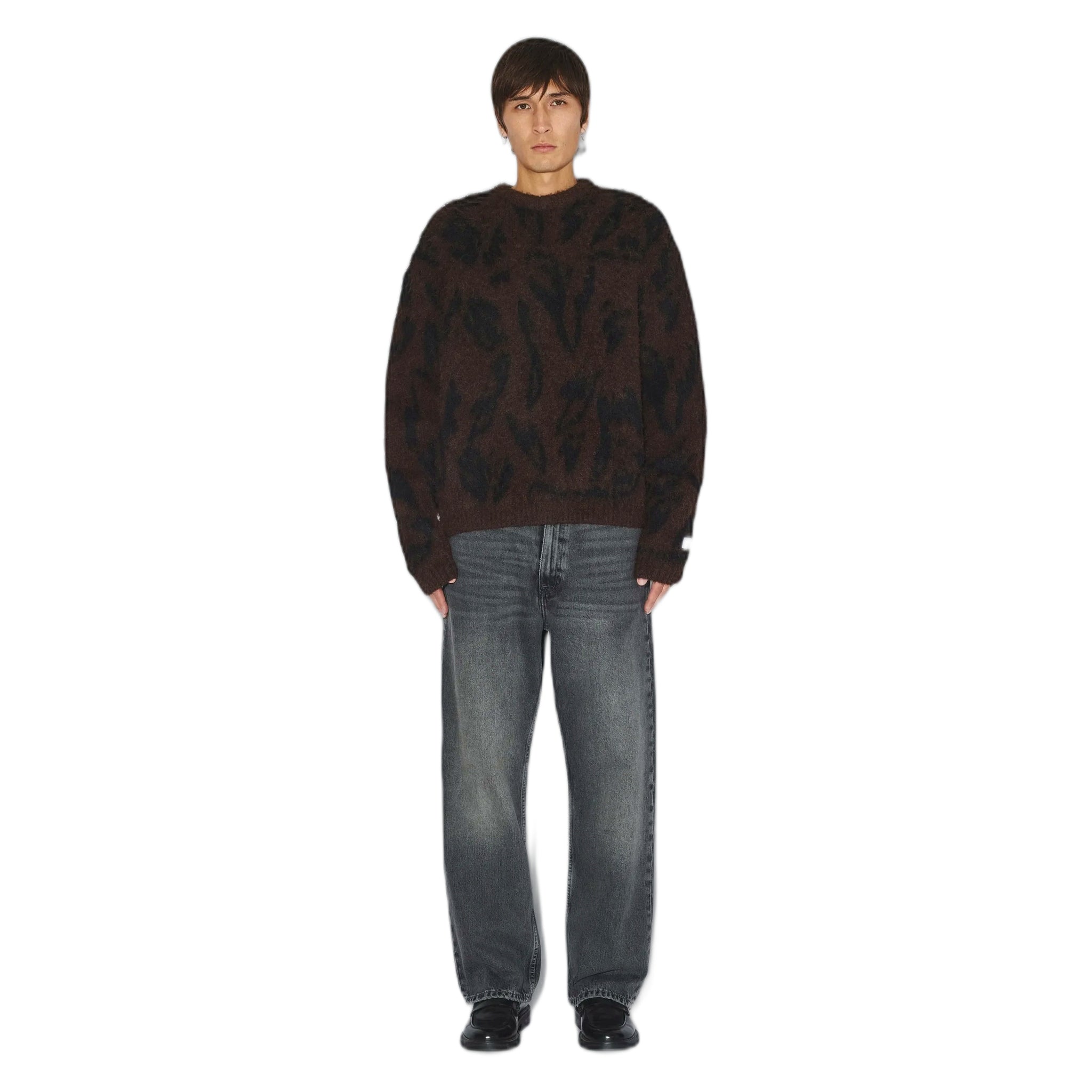 dr.denim sweater sweater - brown black scribble