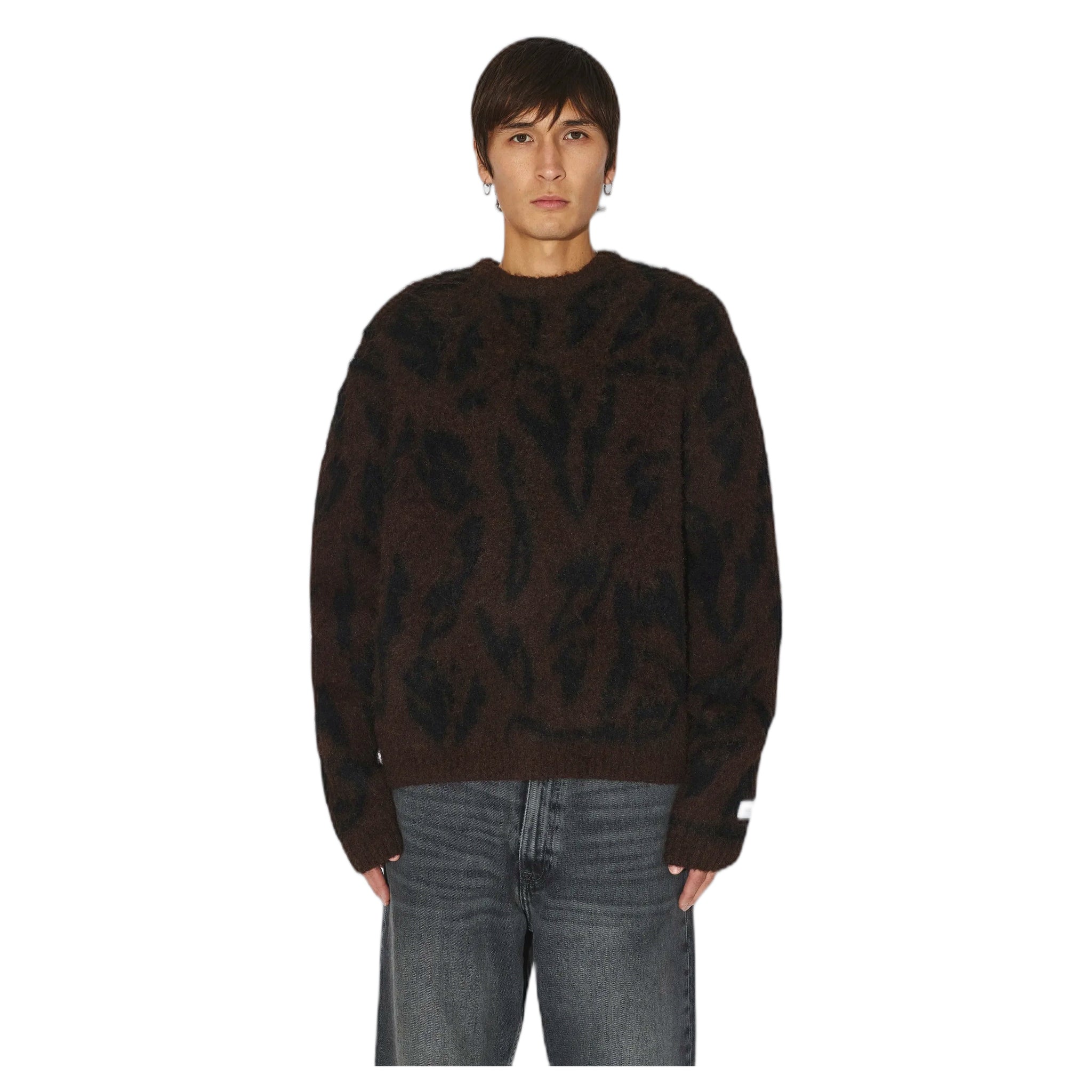 dr.denim sweater sweater - brown black scribble