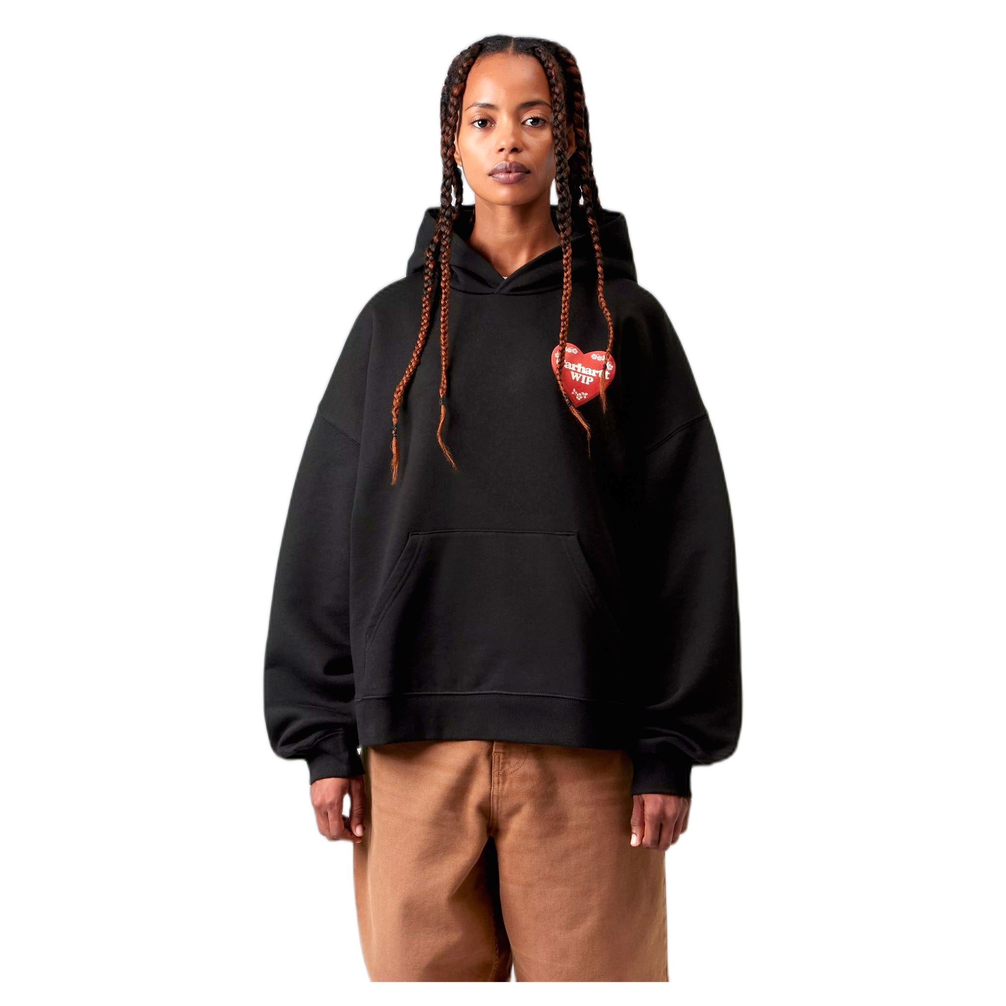 fenol Carhartt Wip w' sudor de la caja del sombrero encapuchado - negro