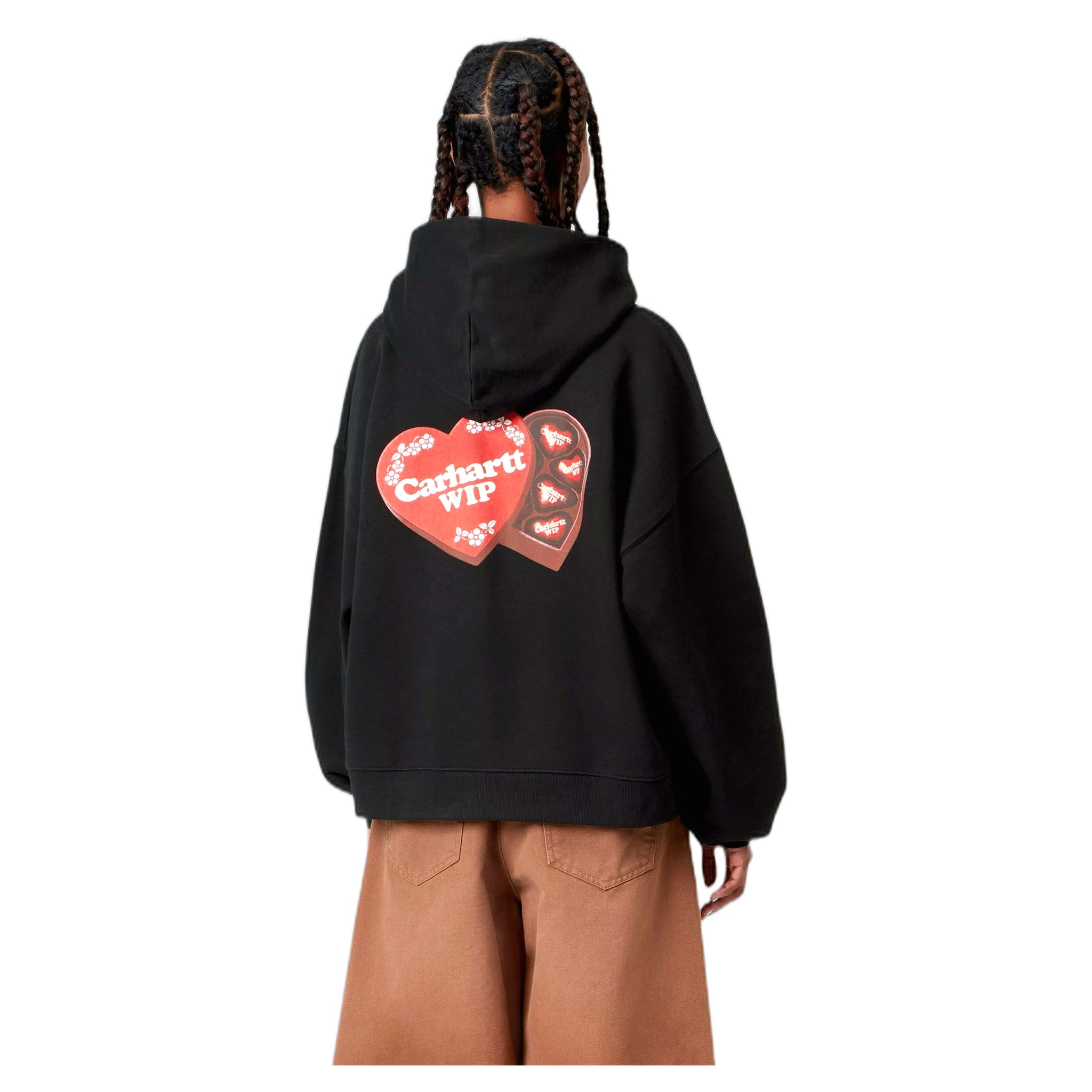 fenol Carhartt Wip w' sudor de la caja del sombrero encapuchado - negro
