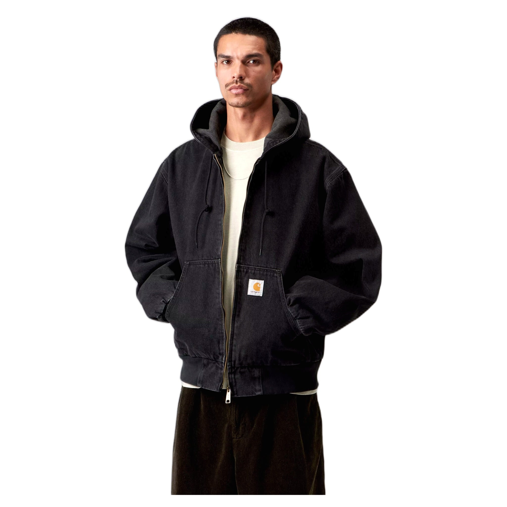 jacket Carhartt Wip og active jacket - black stone washed