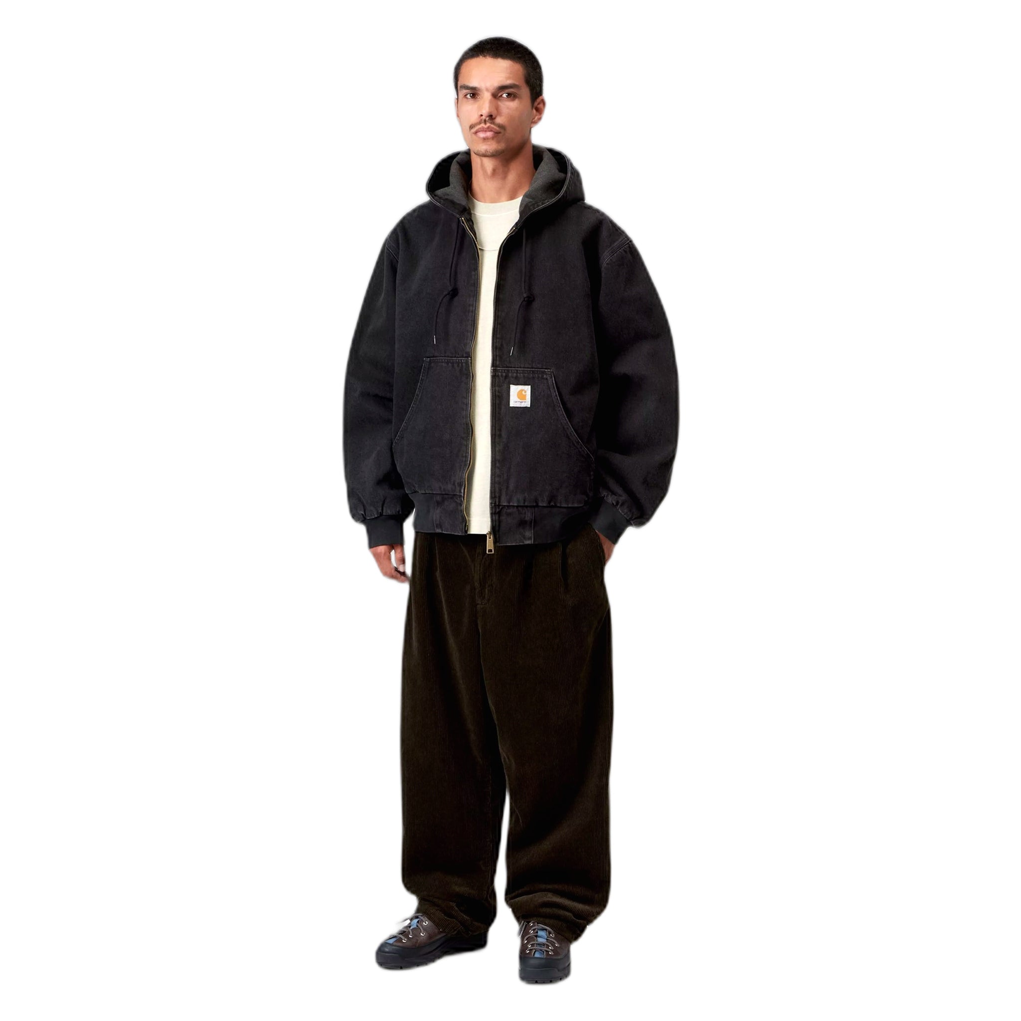 jacket Carhartt Wip og active jacket - black stone washed