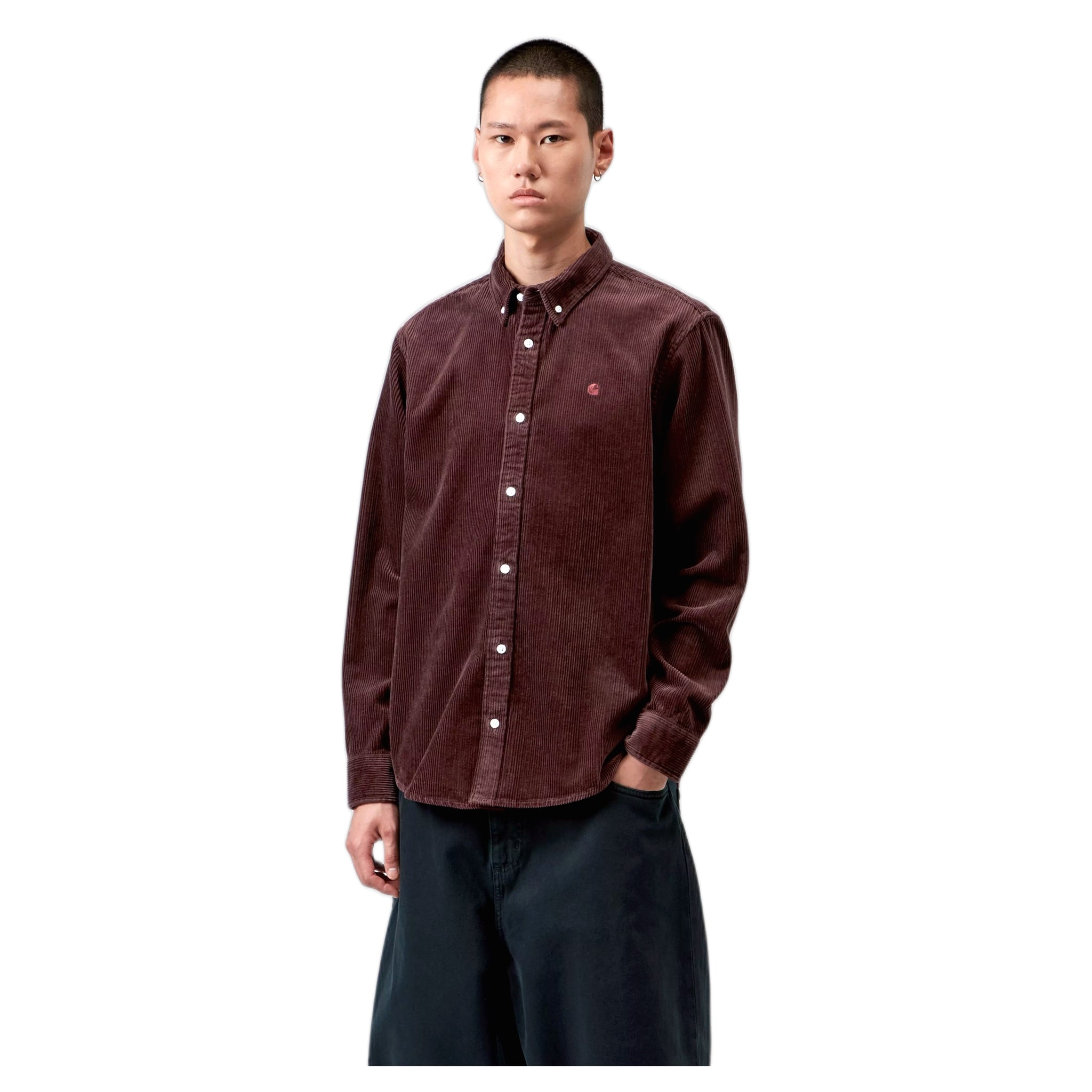 Camiseta Carhartt Wip l/s madison cordón camisa - amarone