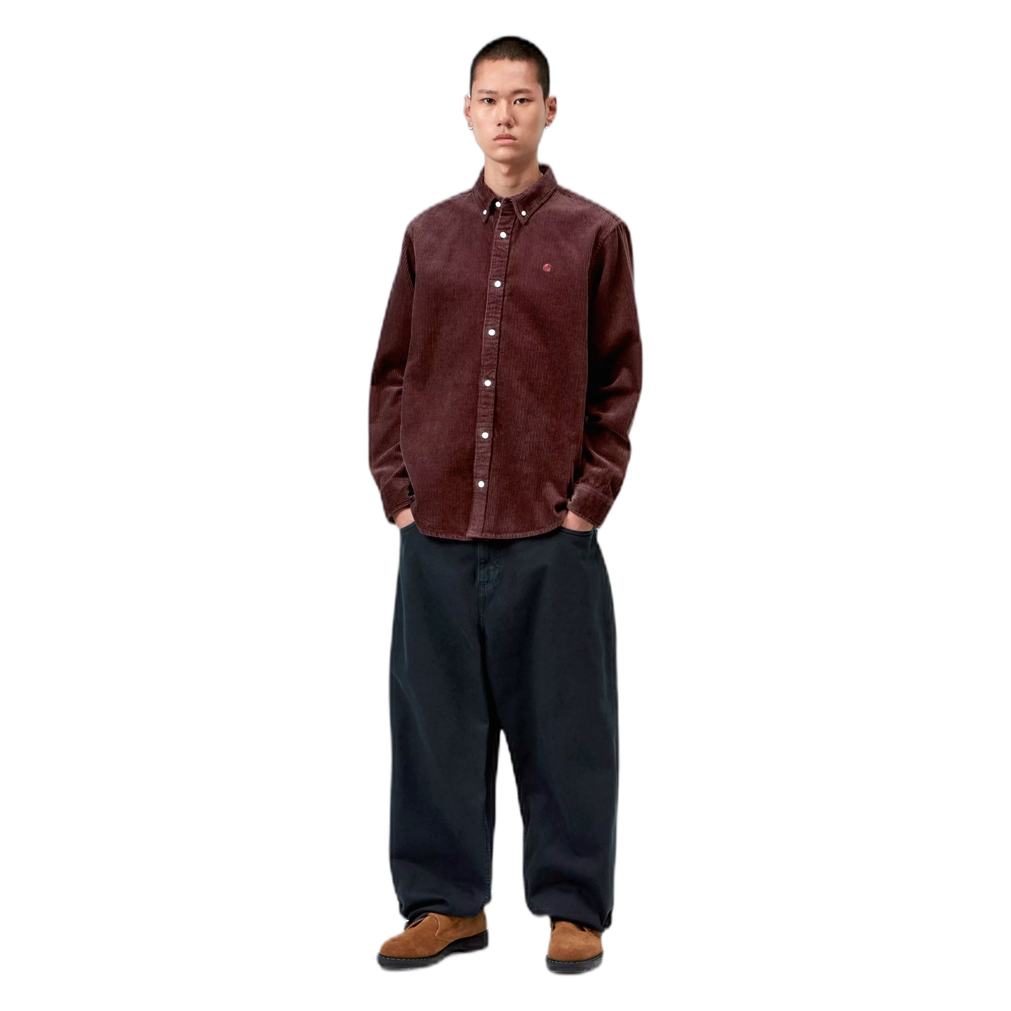 Camiseta Carhartt Wip l/s madison cordón camisa - amarone