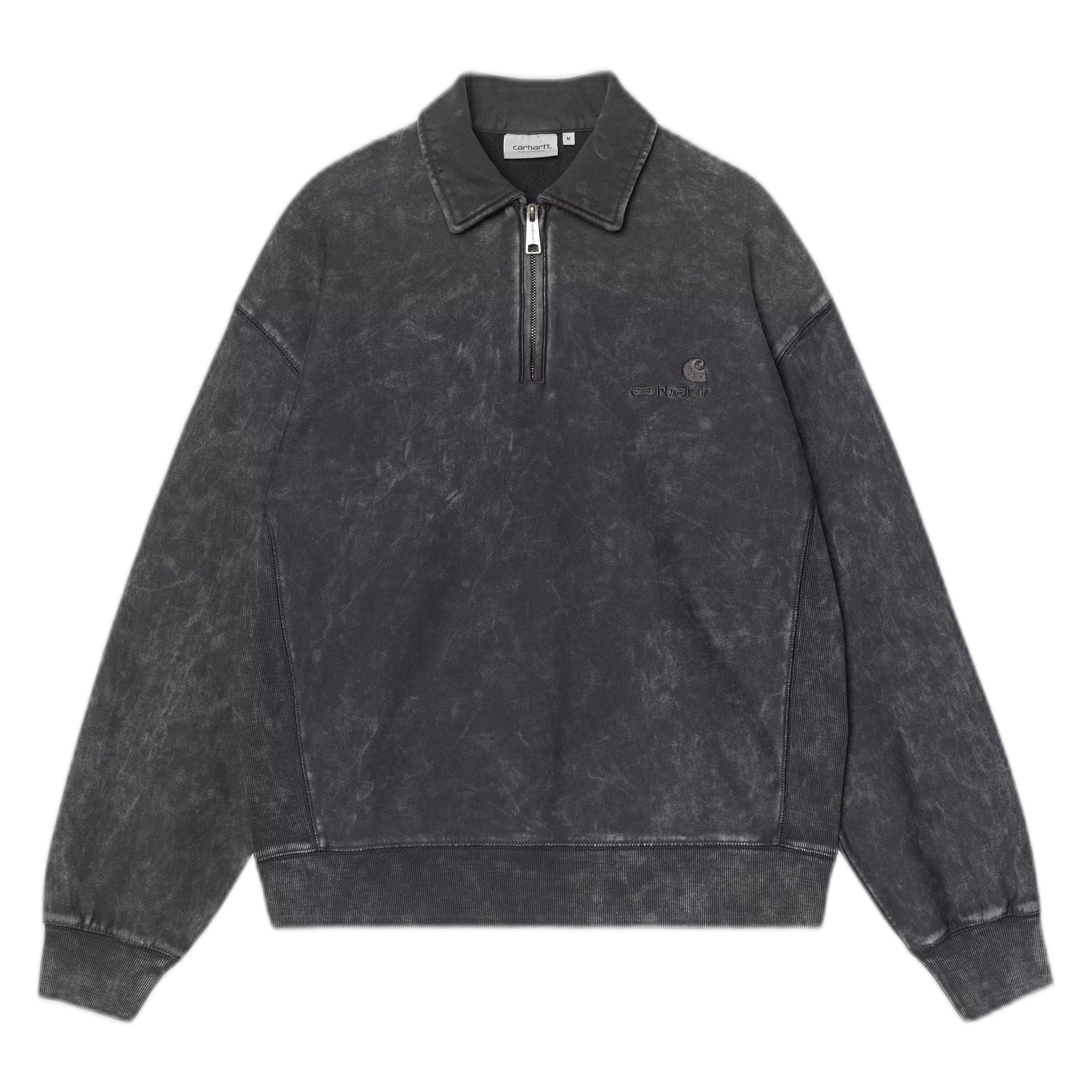 phenol Carhartt Wip lambert polo sweater - black moon wash