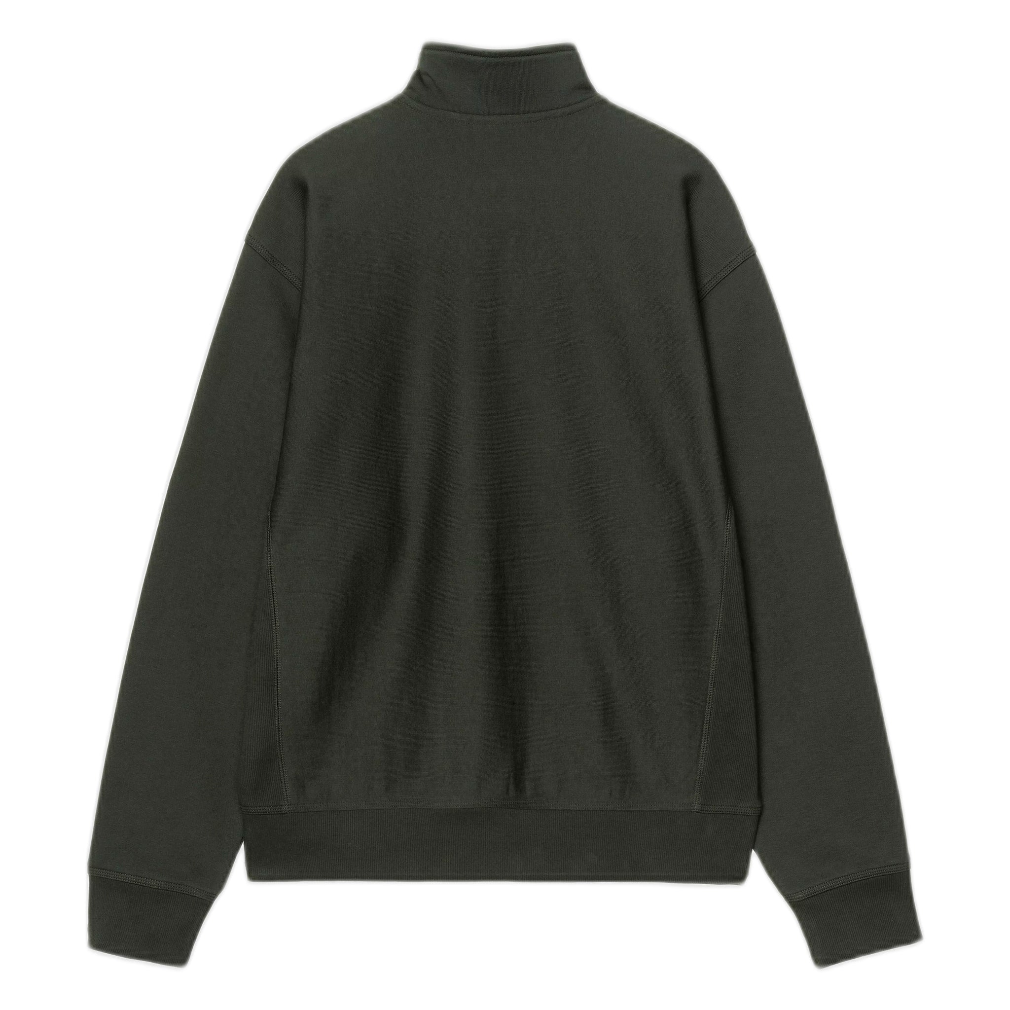 fenol Carhartt Wip media cremallera sudadera de guion americano - raven