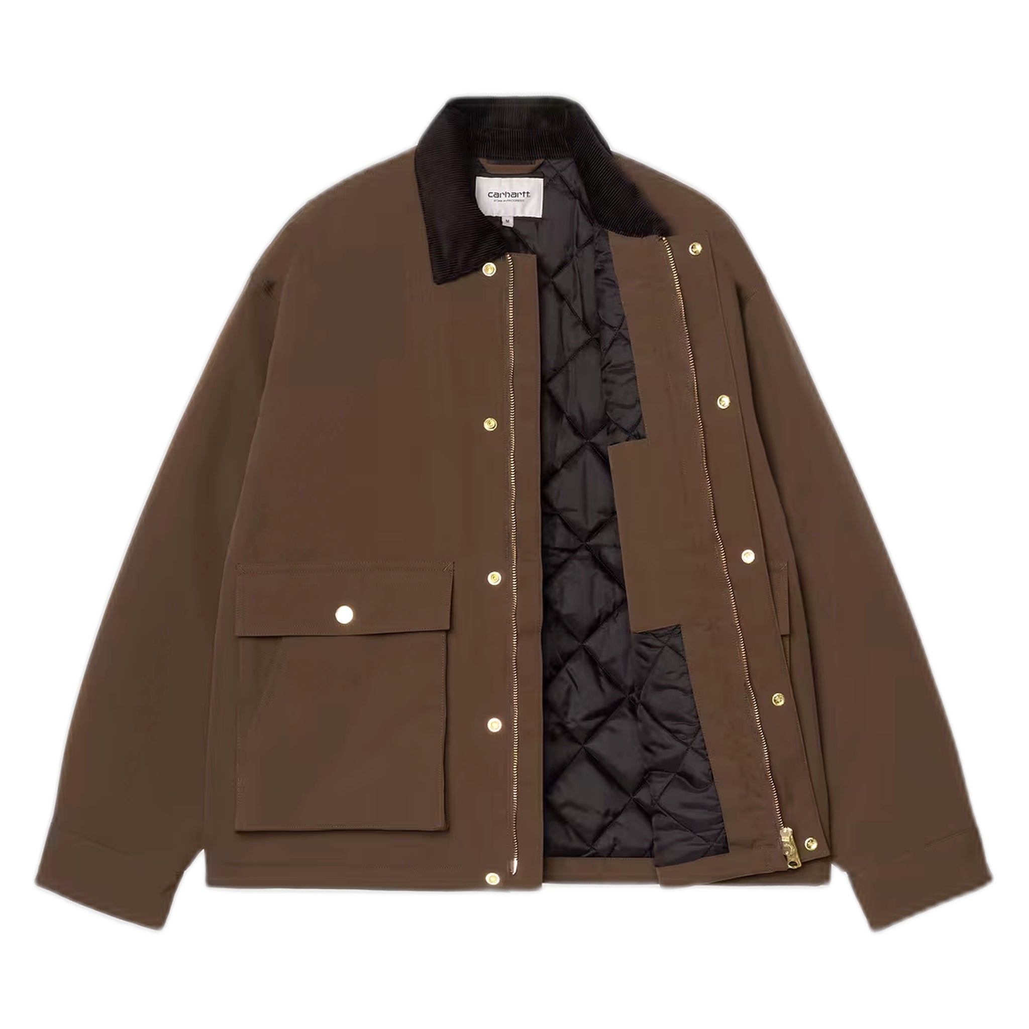 giacca carhartt wip quentin jacket - tobacco / black