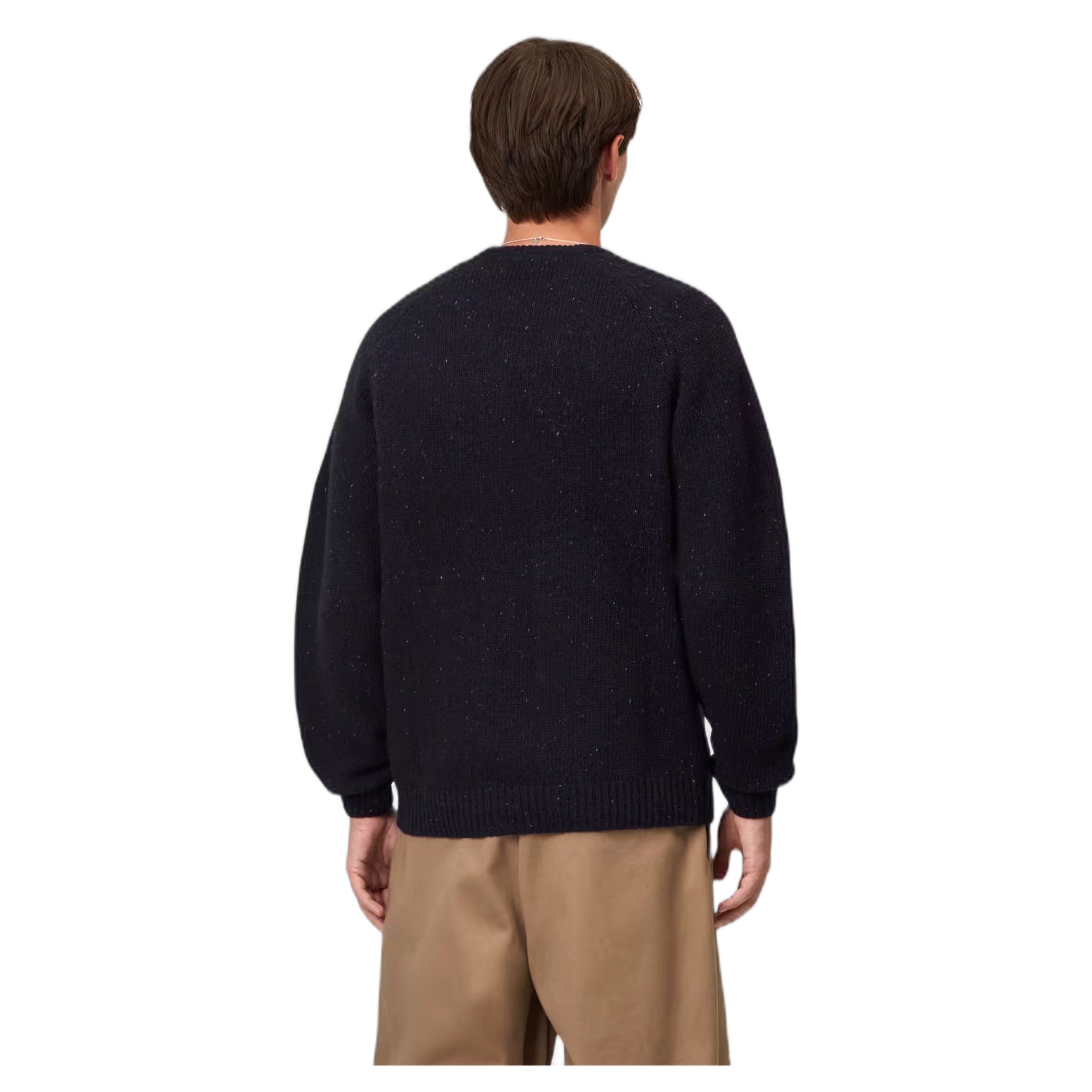 maglione carhartt wip anglistic sweater - speckled dark navy