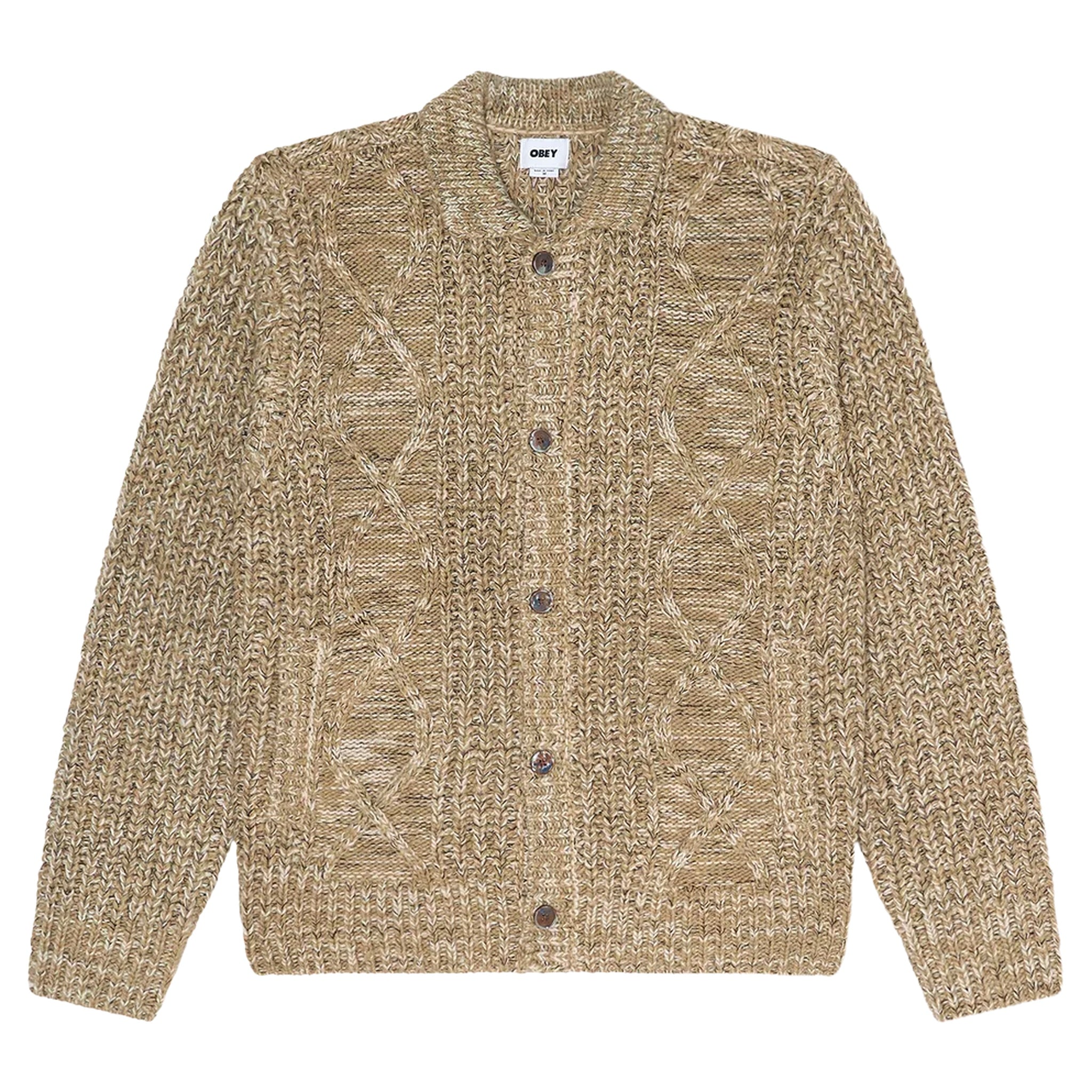 Cardigan Obey isar knoop tot trui - zilver salie multi