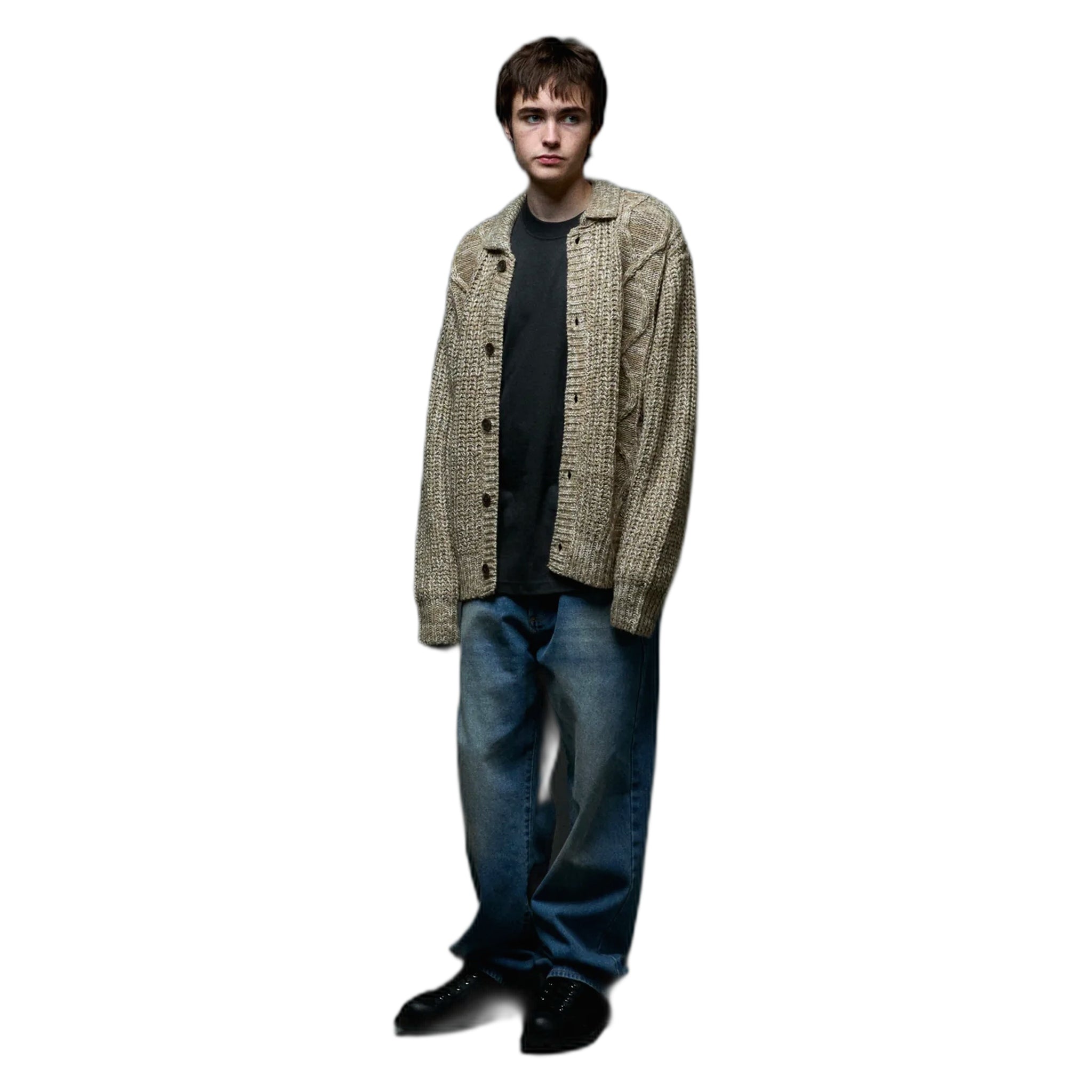 Cardigan Obey isar knoop tot trui - zilver salie multi