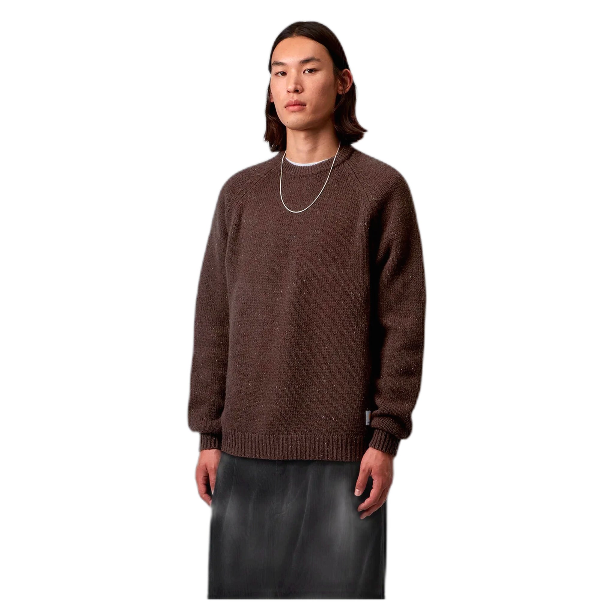 sweater Carhartt Wip anglistic sweater - speckled tobacco
