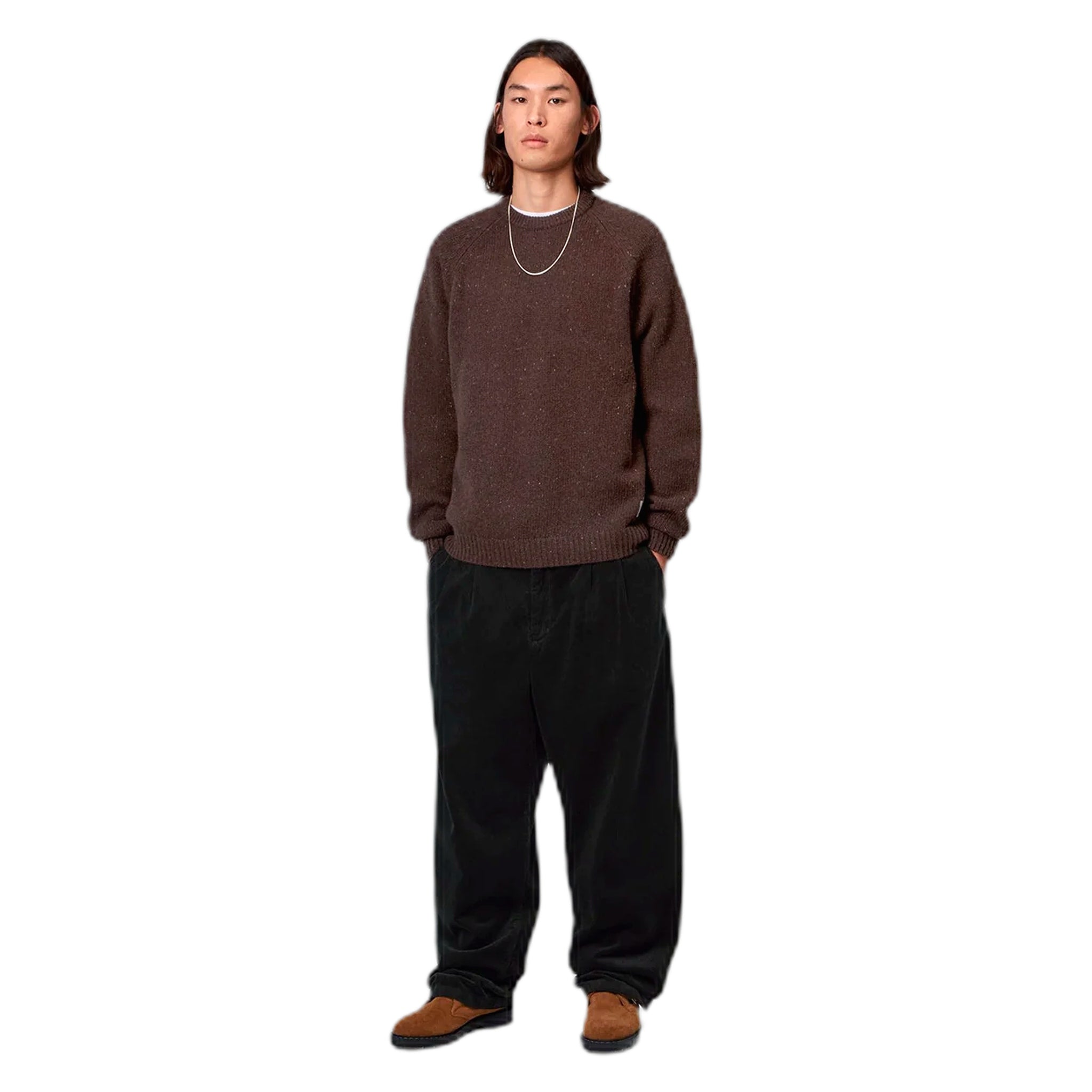sweater Carhartt Wip anglistic sweater - speckled tobacco