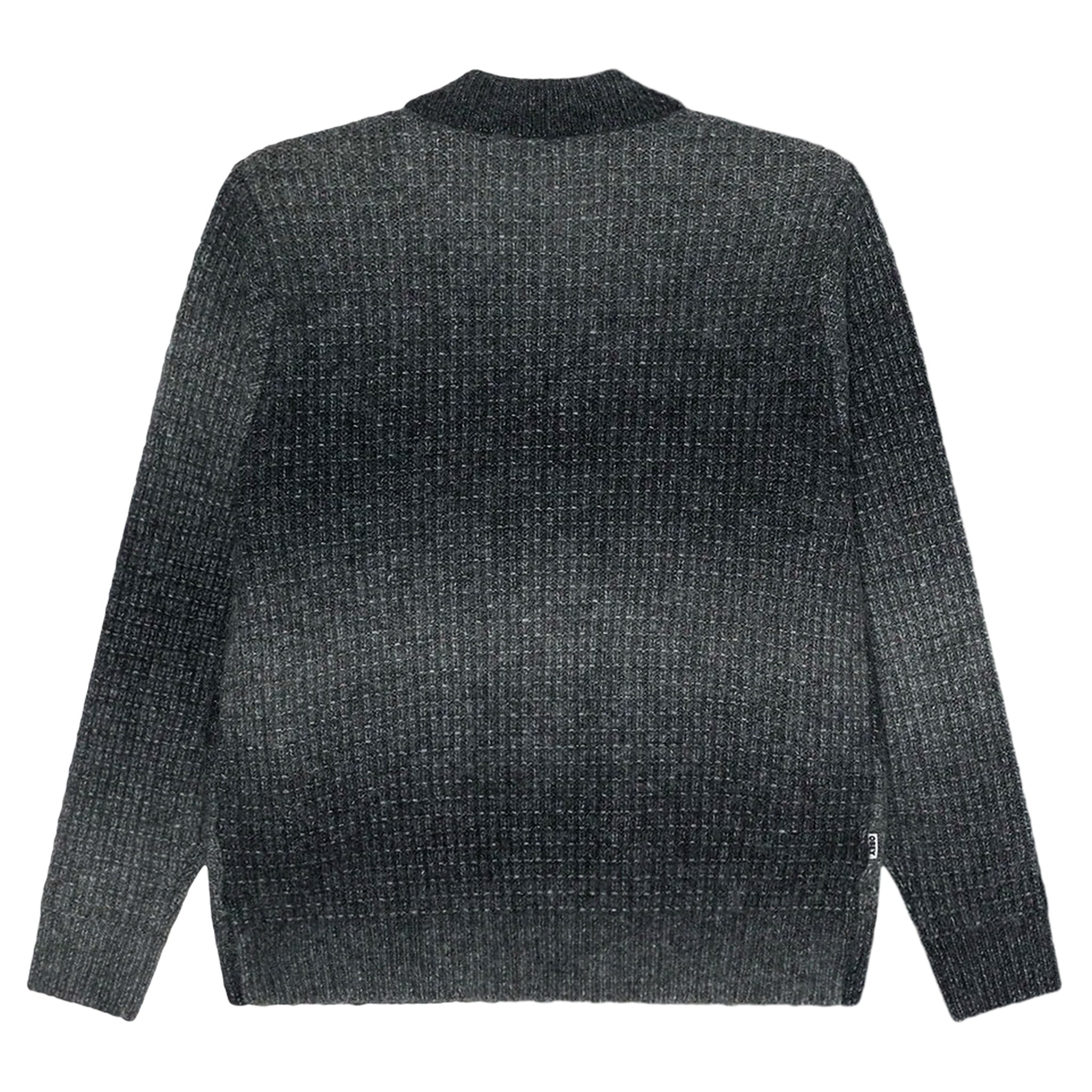 cardigan obey anton gradient cardigan - charcoal multi
