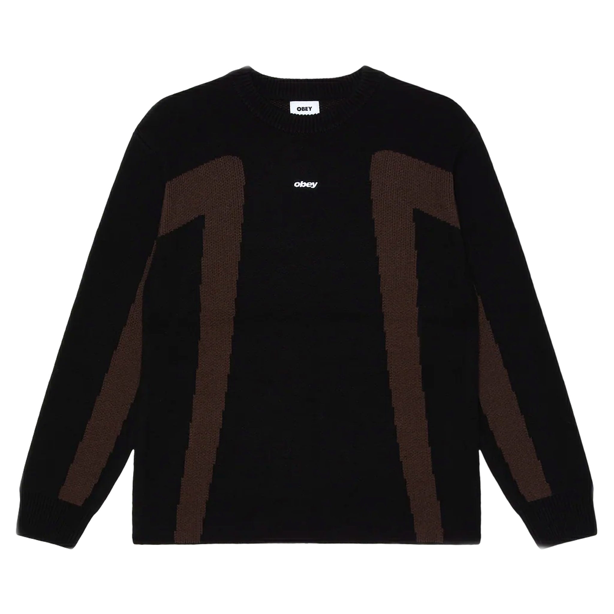 maglione obey brann sweater - digital black