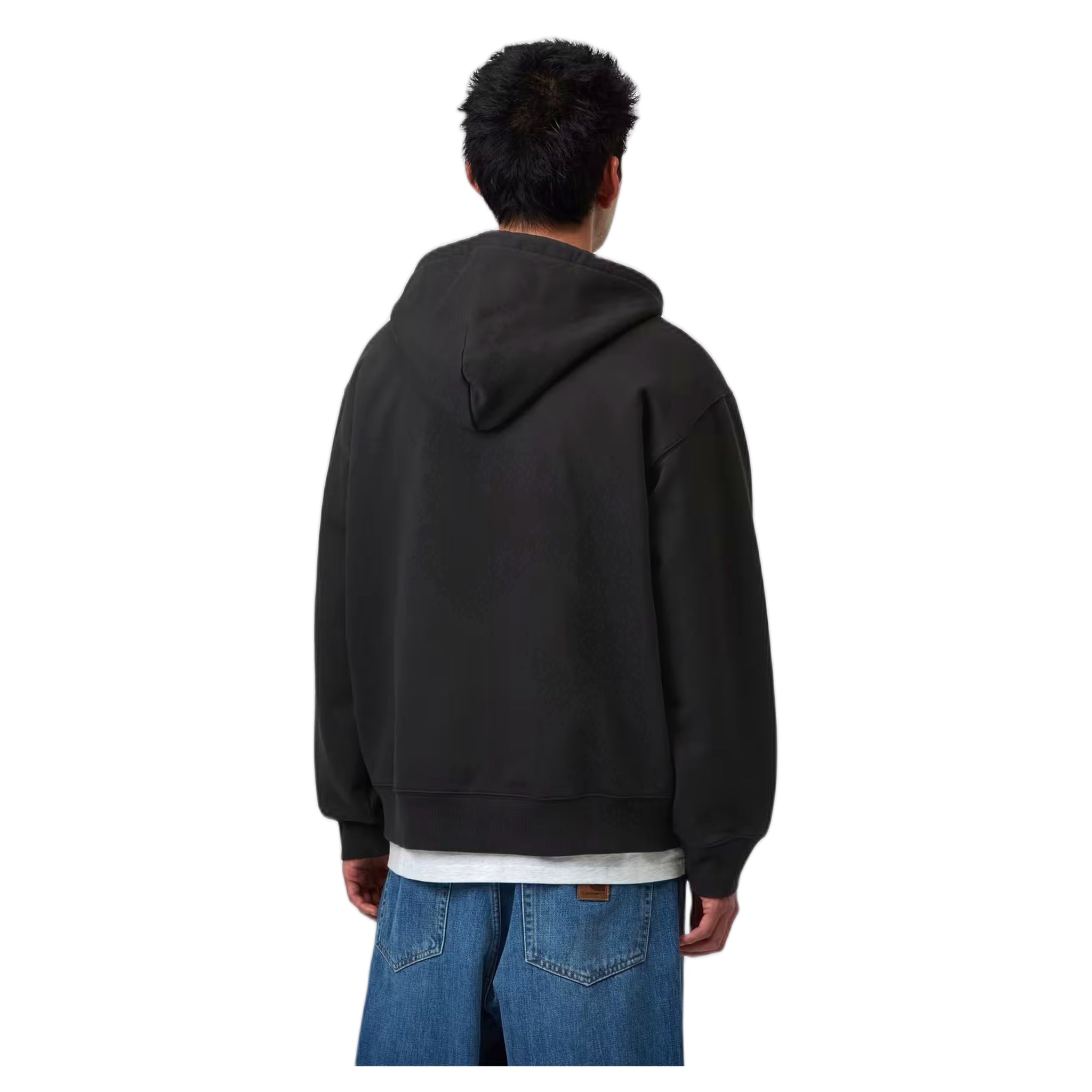 phenol Carhartt Wip hooded wip sweat jacket - black stone washed