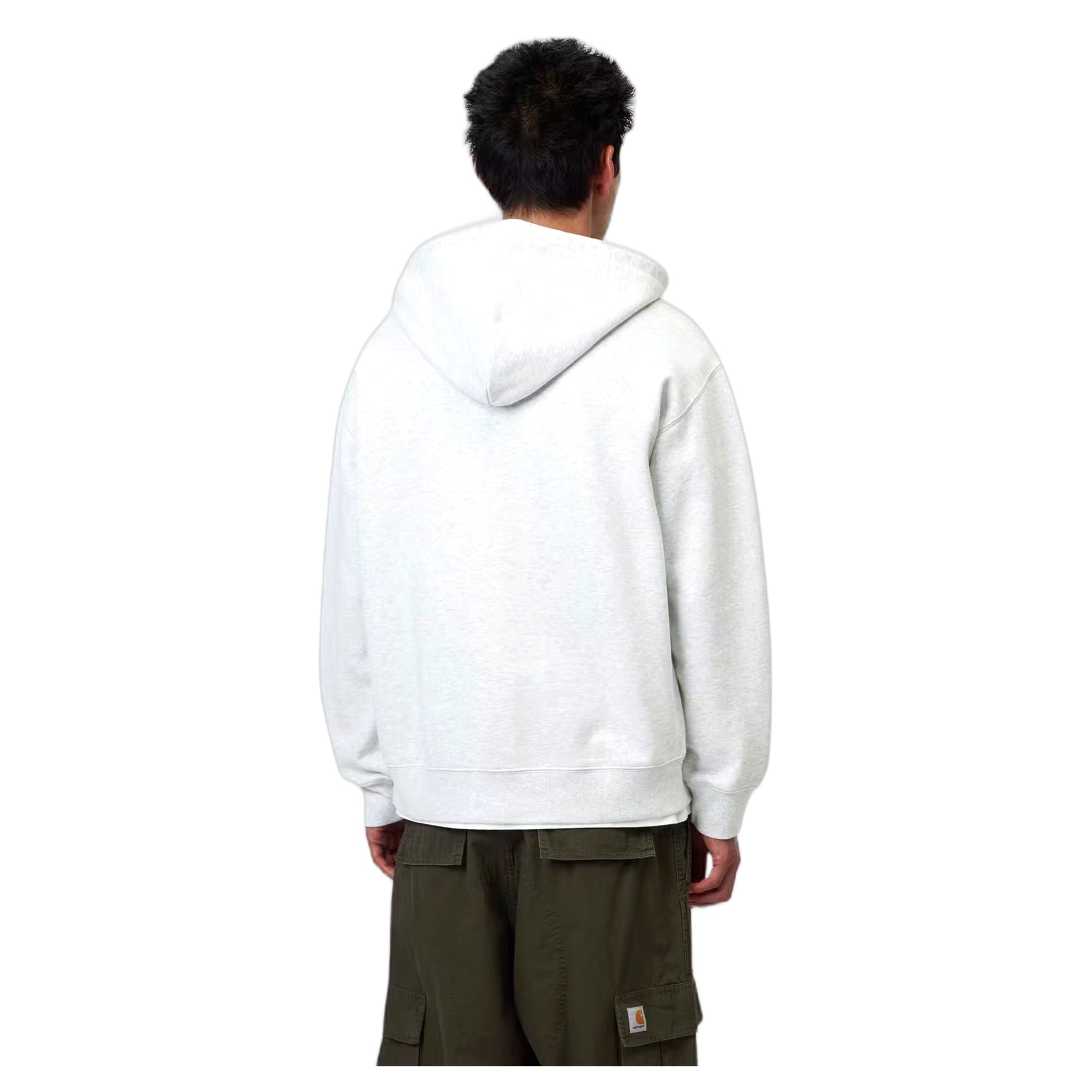 fenol Carhartt Wip chaqueta de sudor con capucha - piedra calentador de ceniza lavado