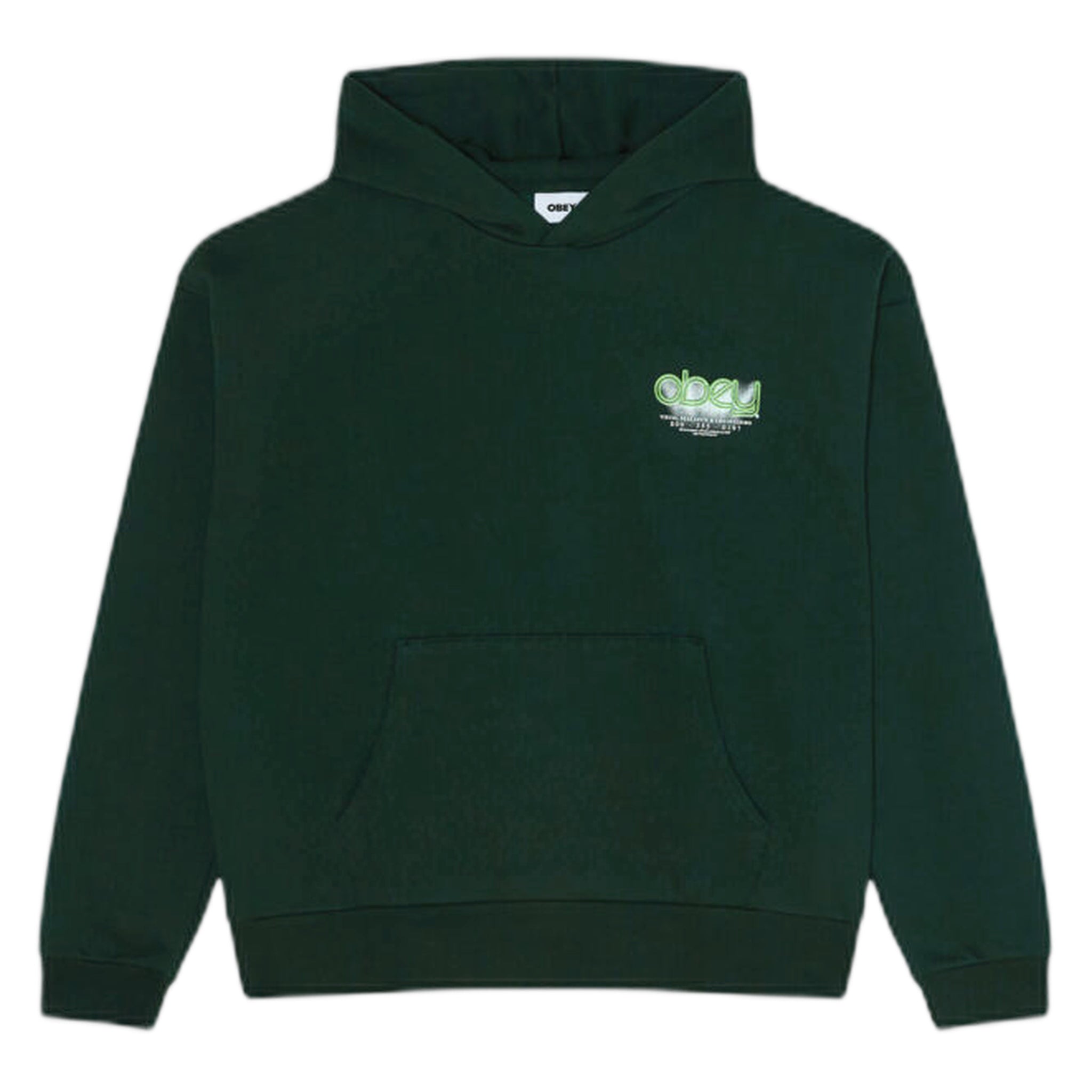 felpa obey visuals extra heavy hood fleece - green gables