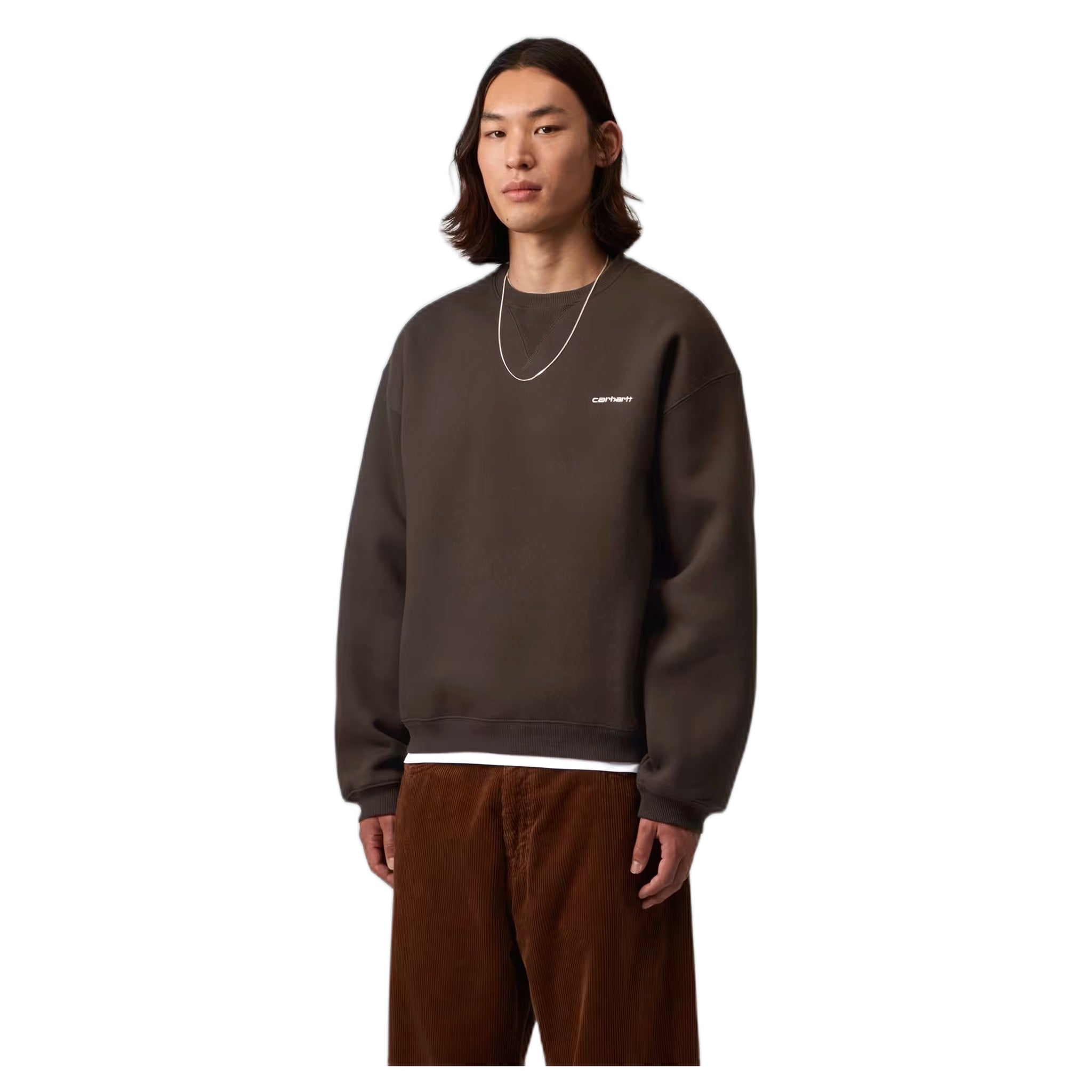 phenol Carhartt Wip Avert sweat - tobacco / white