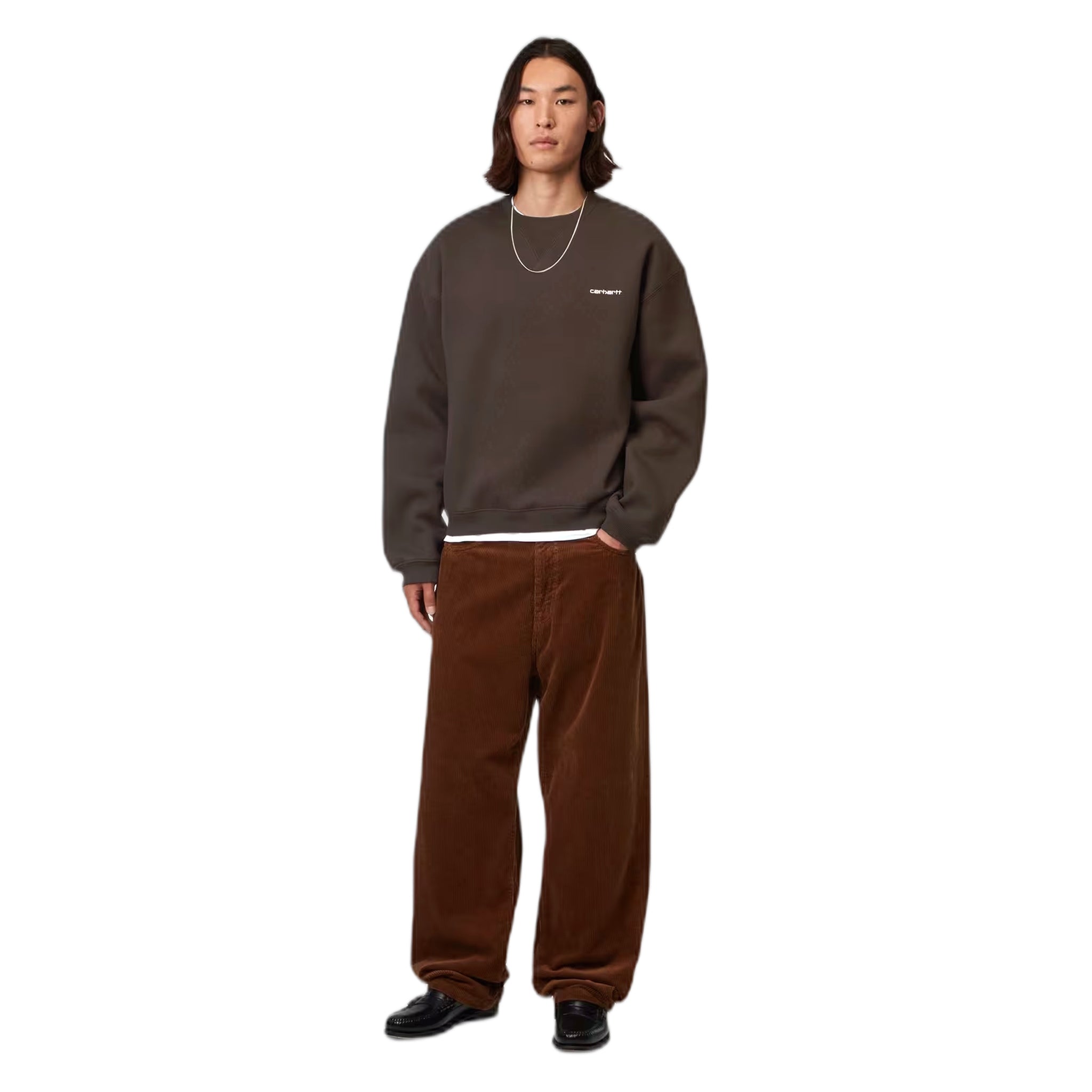 phenol Carhartt Wip Avert sweat - tobacco / white