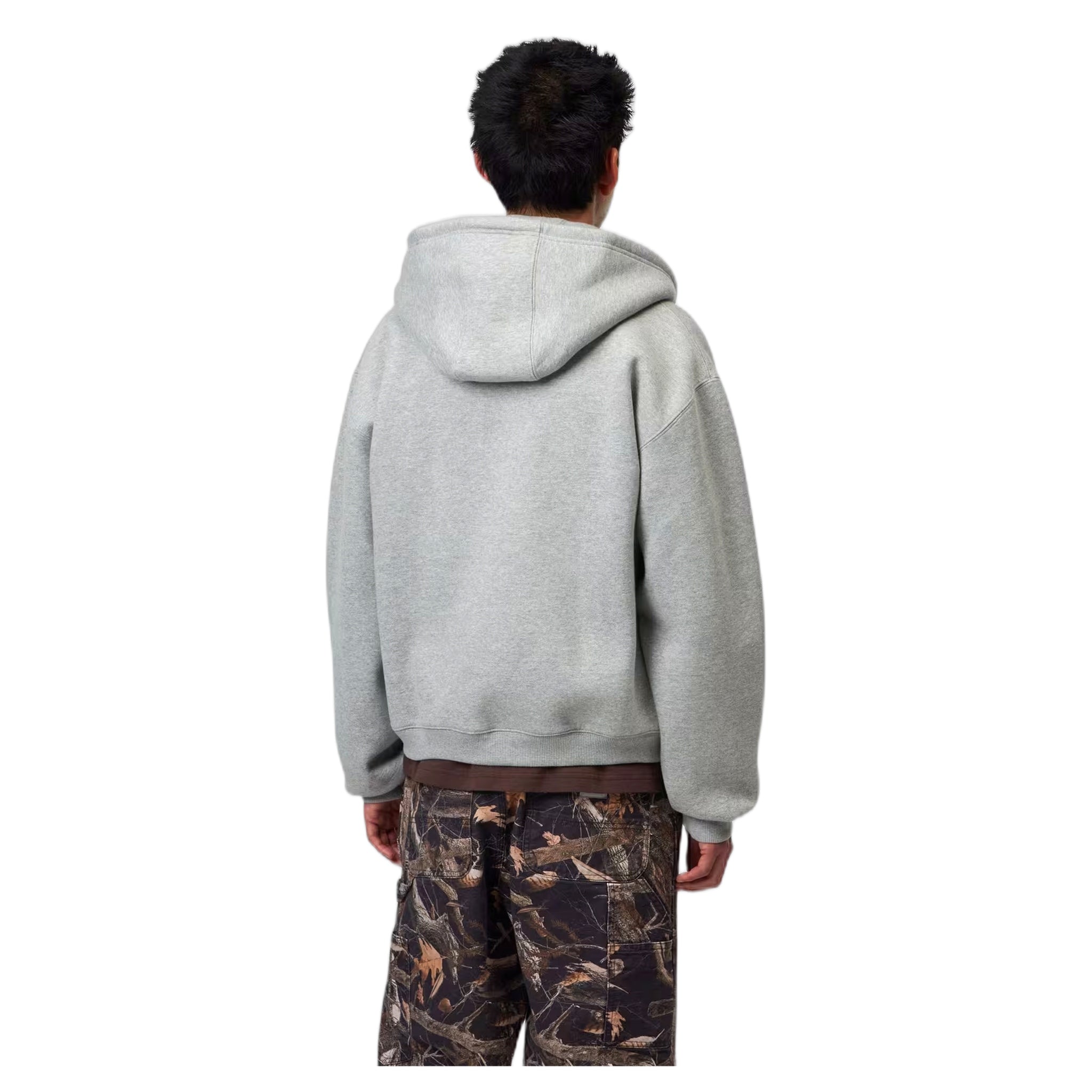 phenol Carhartt Wip hooded hadrt jacket - grey heather / white