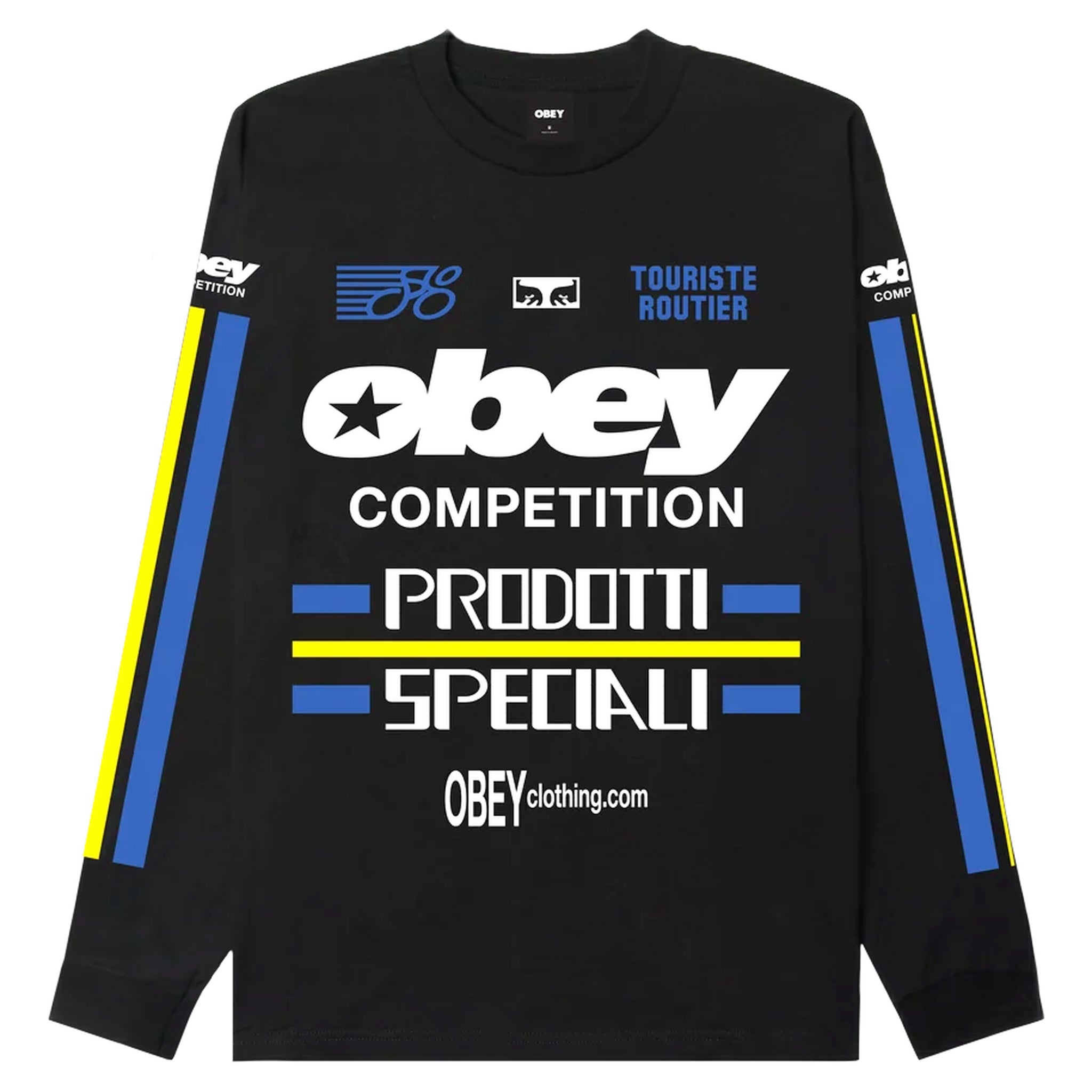 long sleeve obey competition tee ls - black