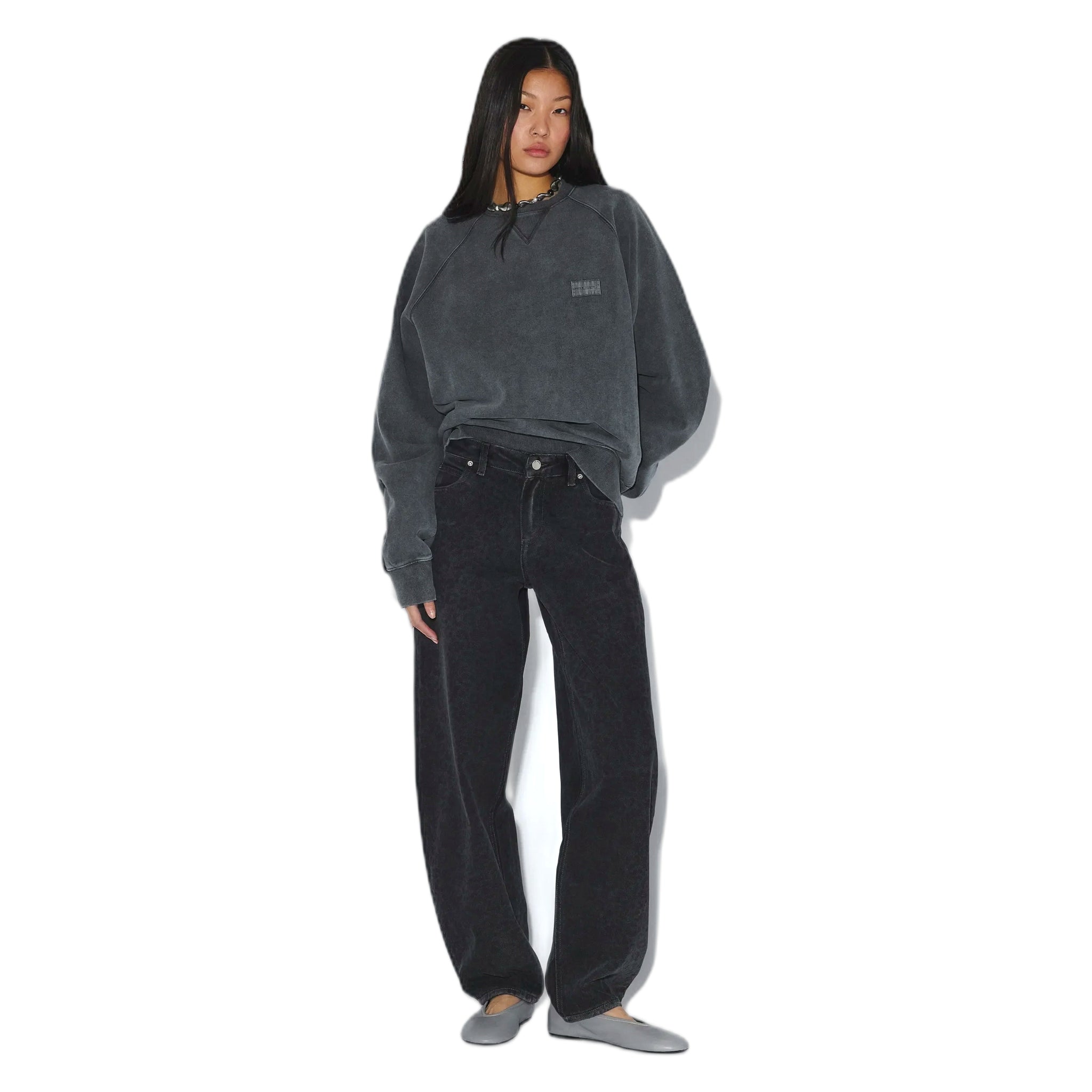 sweater - grey black overdye