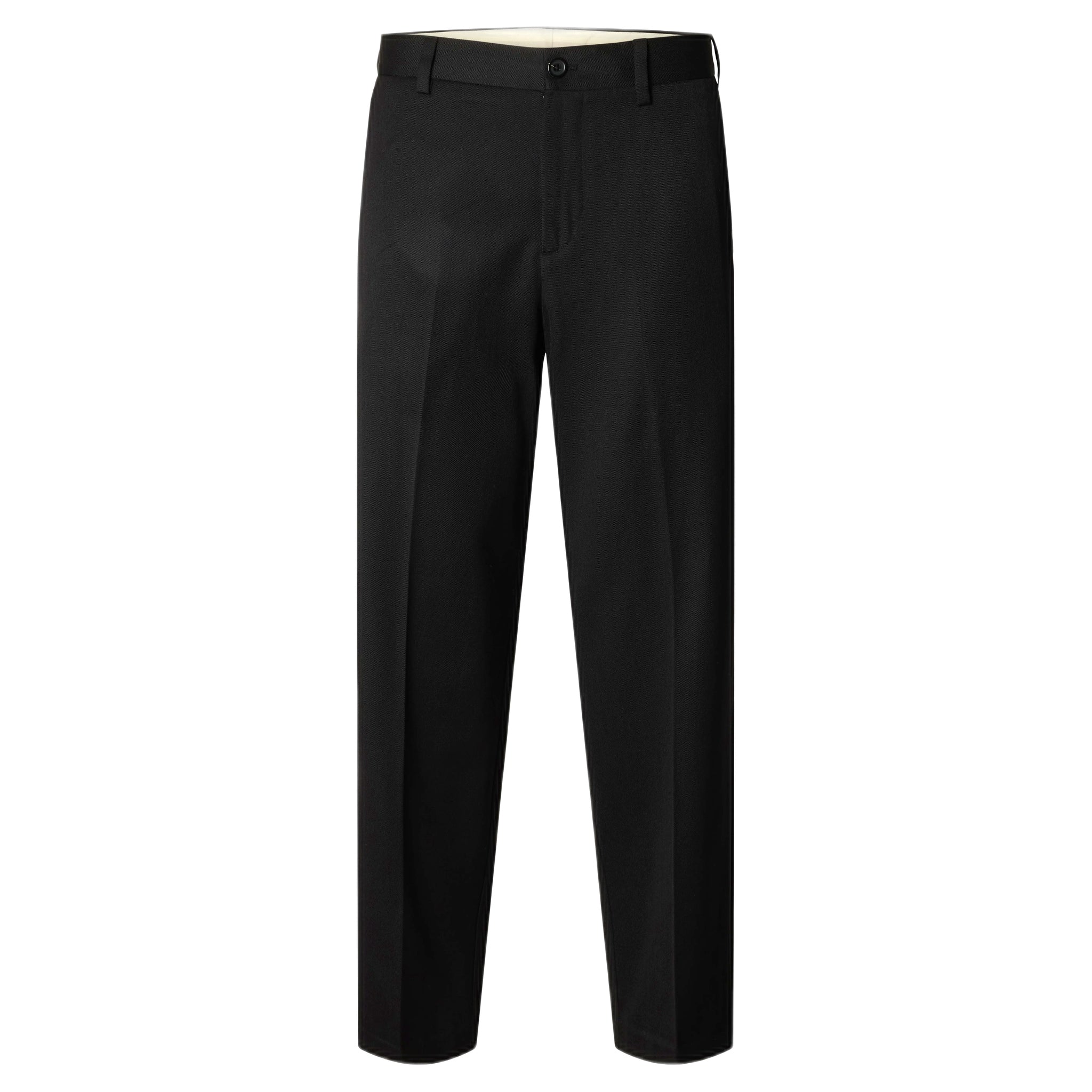 pantaloni selected homme loose luke wool blend pant - black