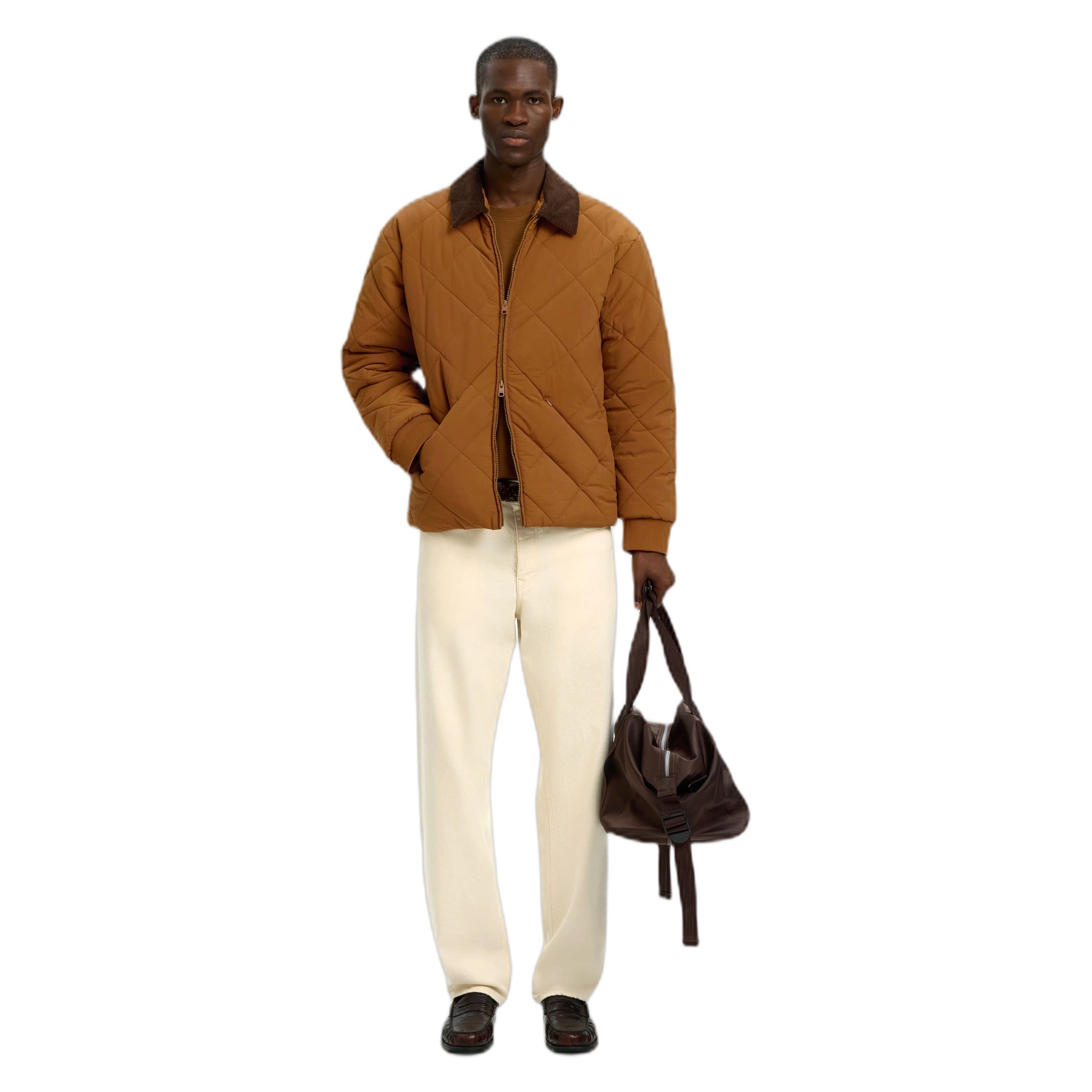 giacca selected homme bryce quilted puffer - monks robe