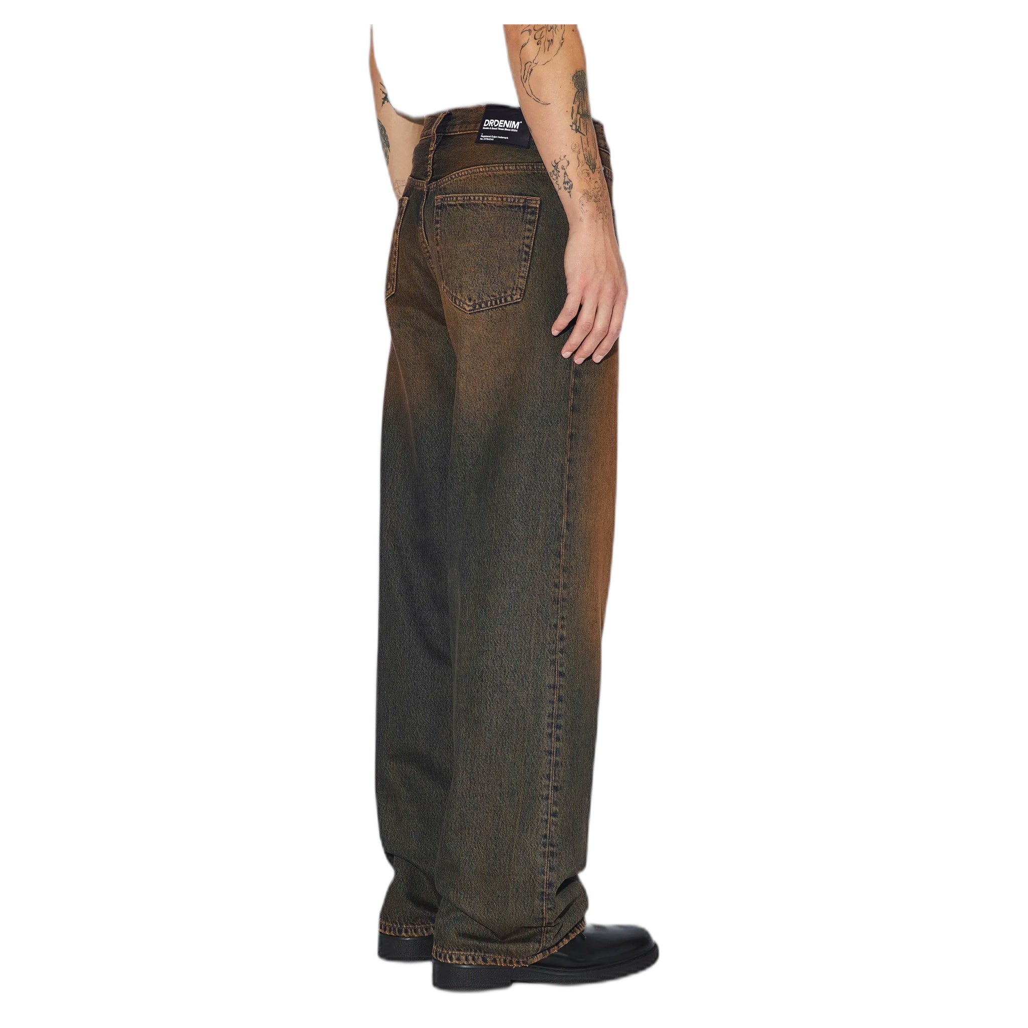 jeans dr denim cormac baggy - arroyo oscuro dorado