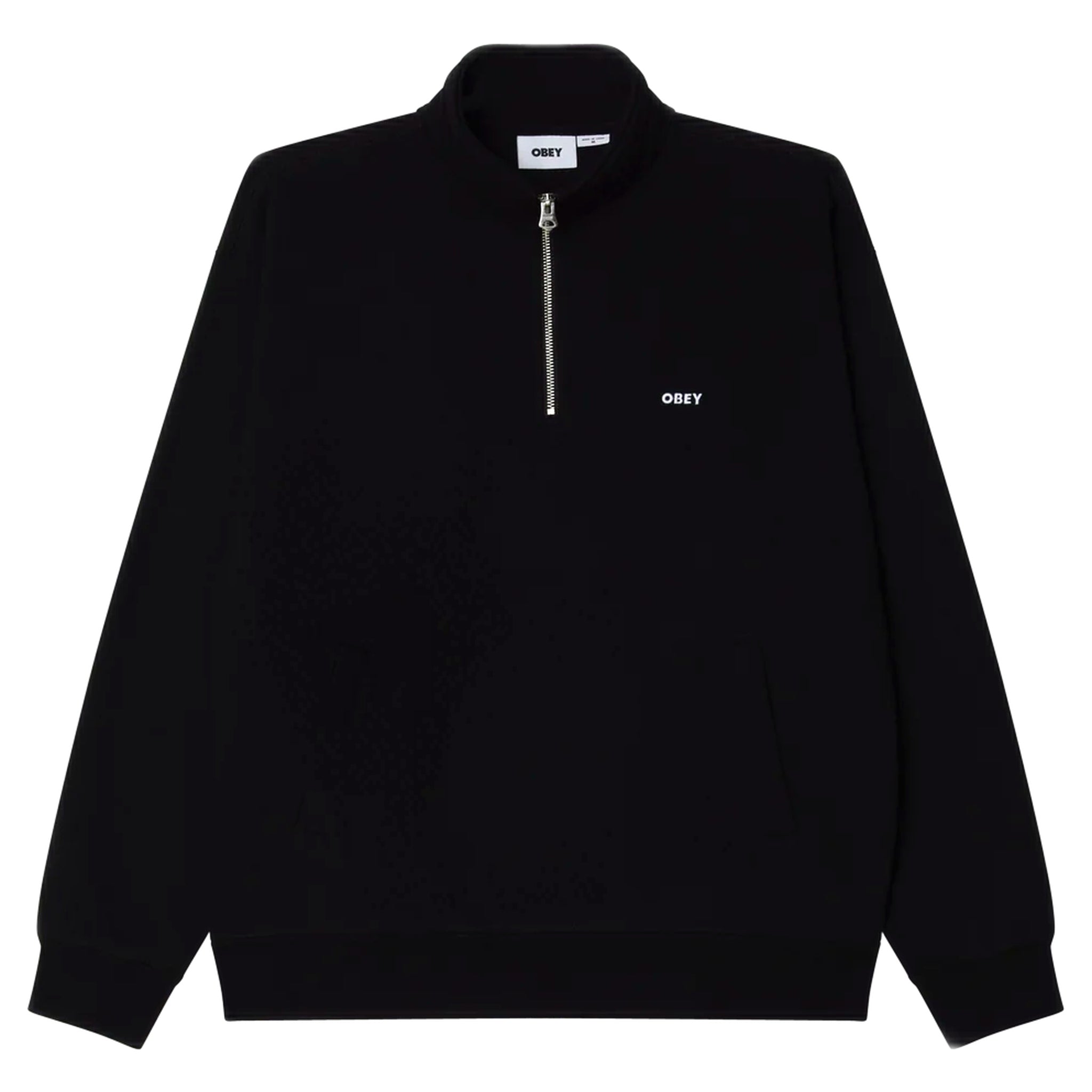 felpa obey established works bold mockneck fleece - black