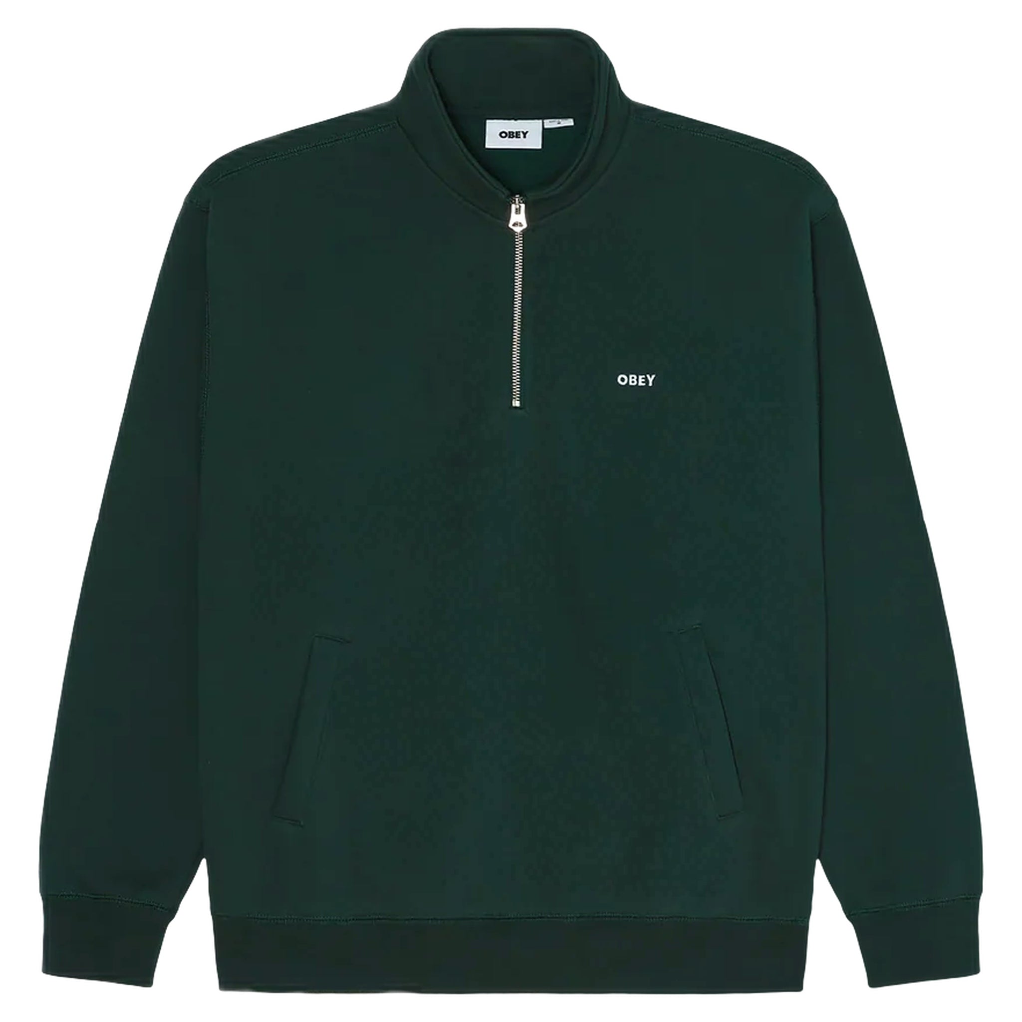 phenol Obey established works bold mockneck fleece - green fleece