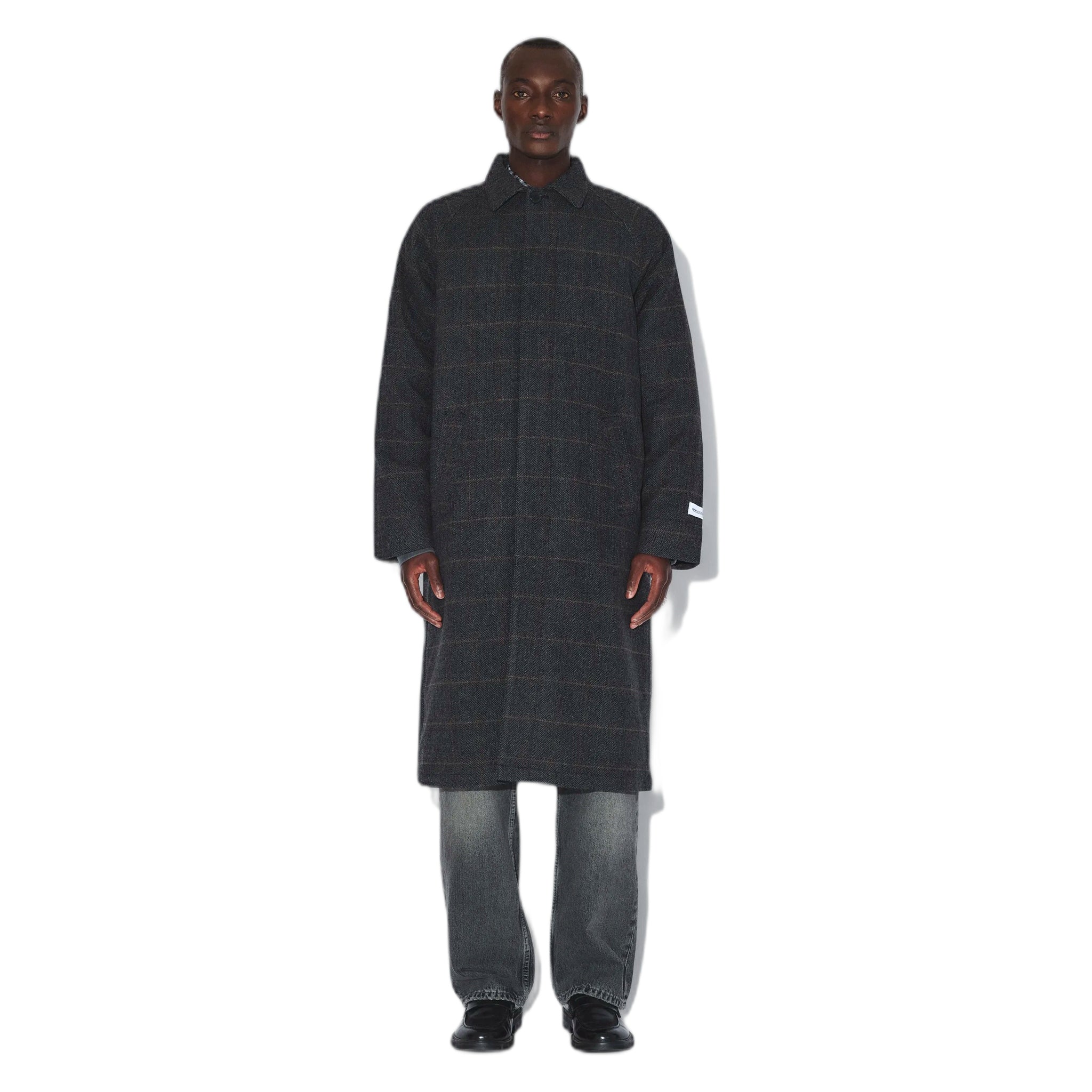 cappotto dr denim jayden coat - grey harringbone