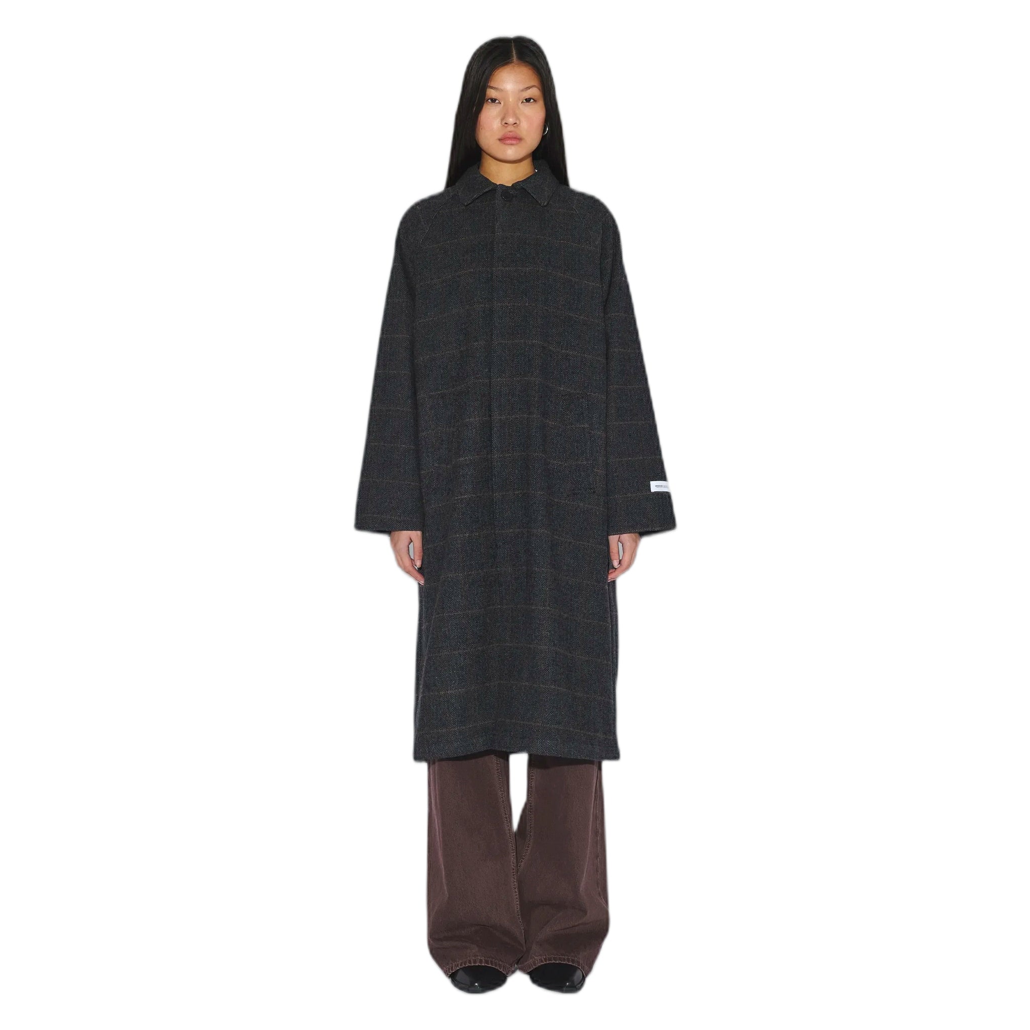 cappotto dr denim jayden coat - grey harringbone