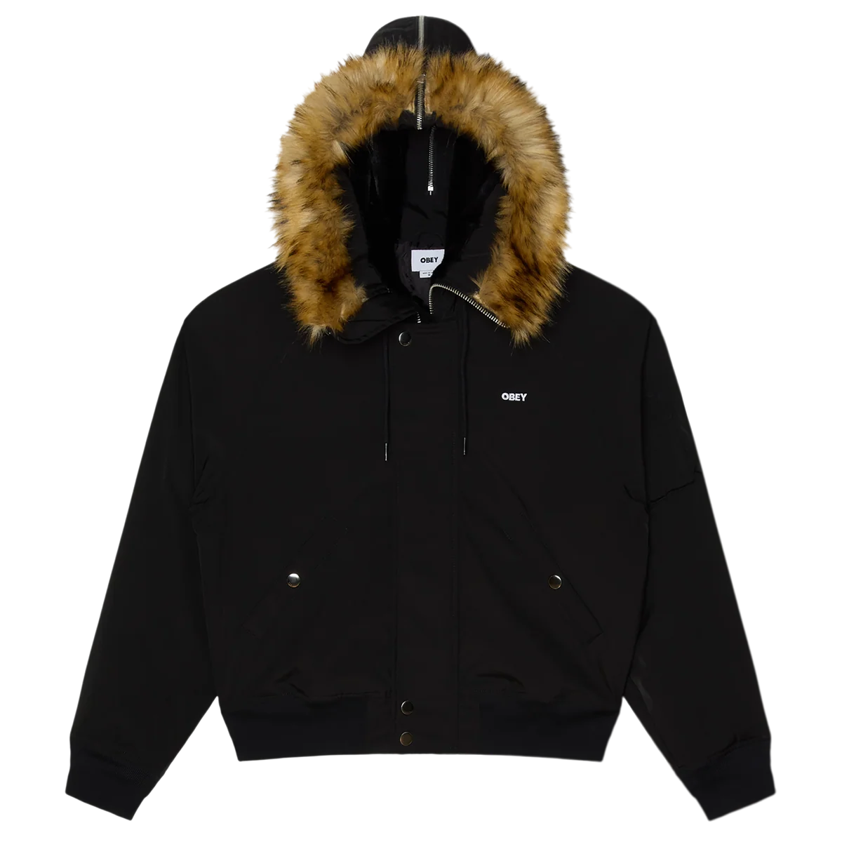 jacket Obey n-2b short parka - black