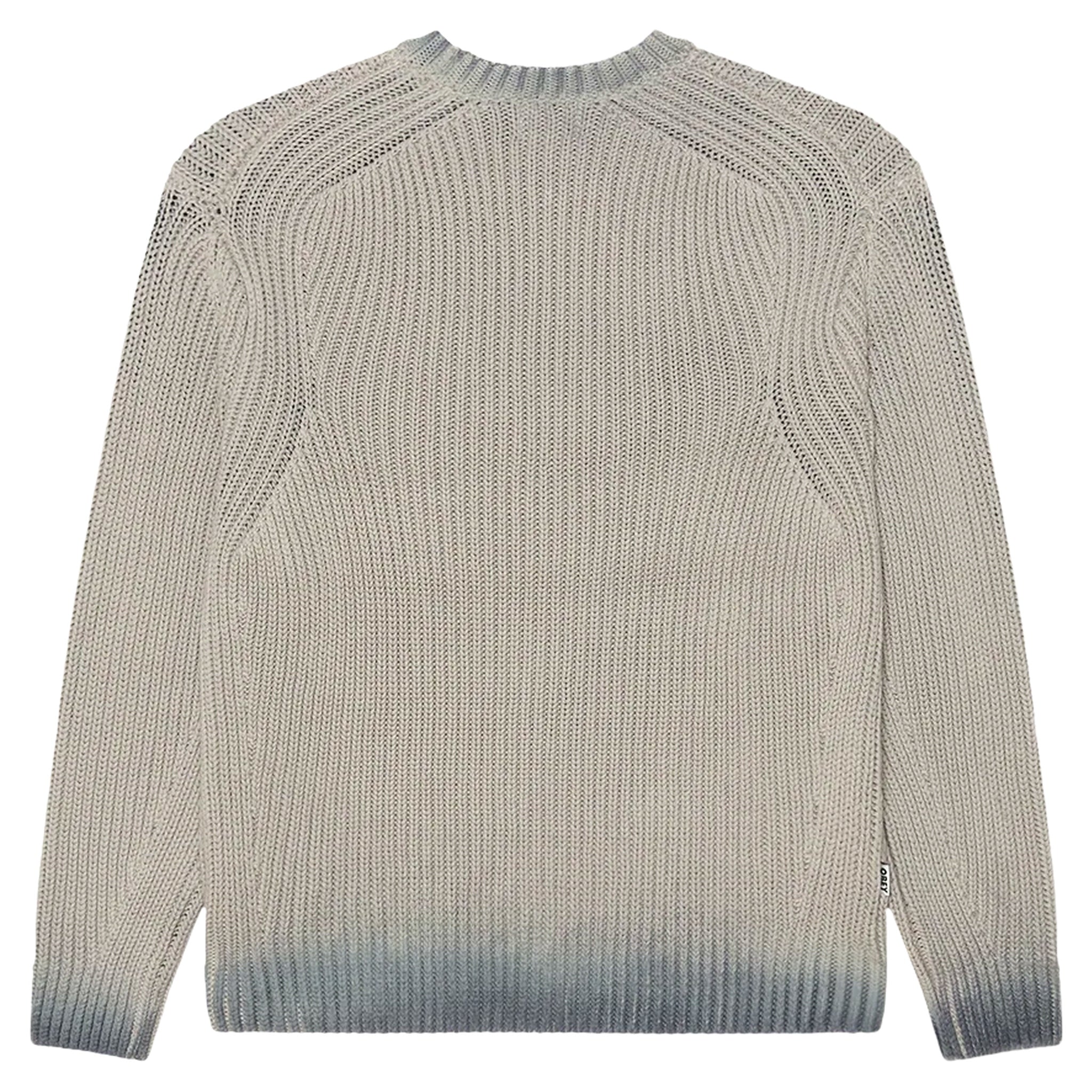 maglione obey ian faded wash sweater - grey faded wash