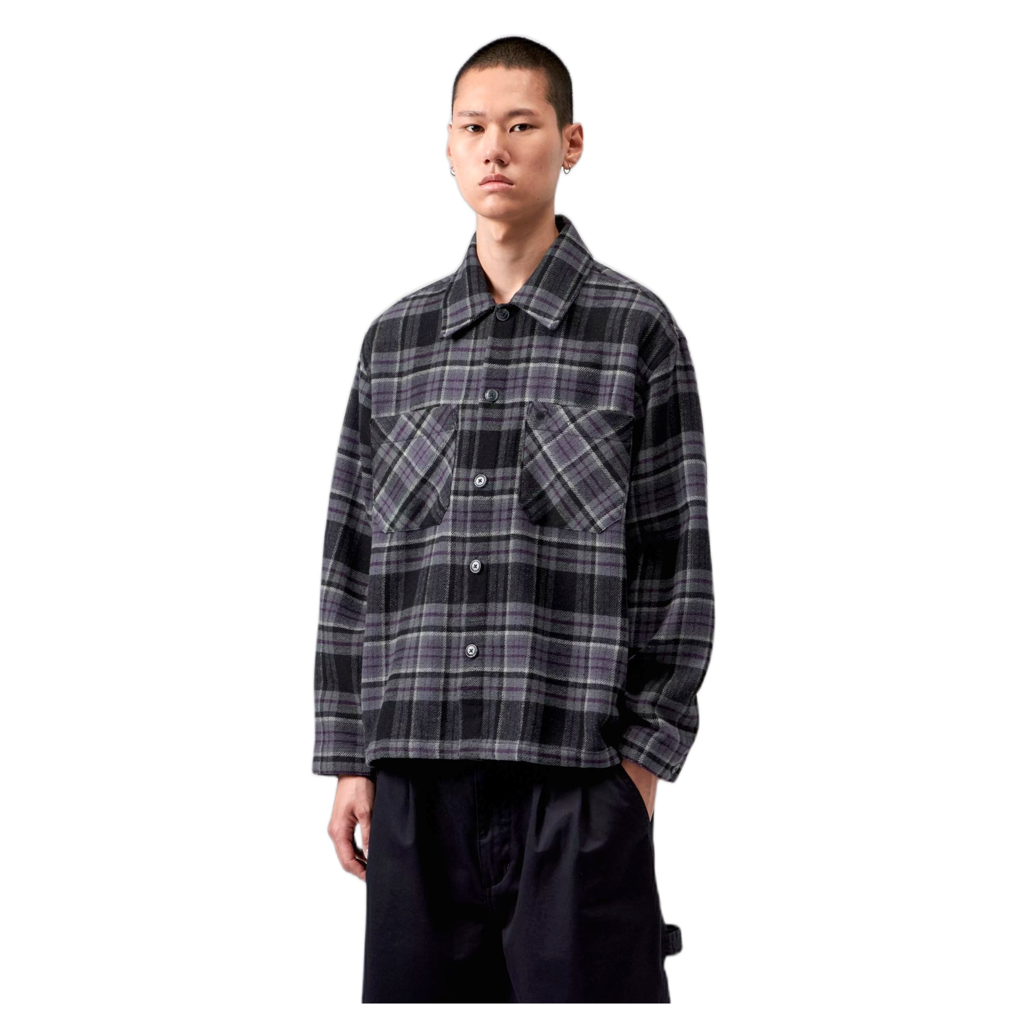 Camiseta Carhartt Wip I / s camisa parson - cheque parson / Shady morado
