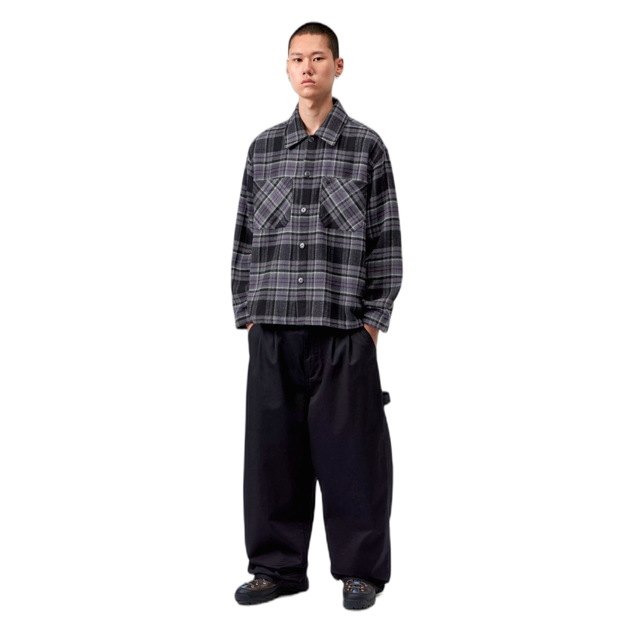 Camiseta Carhartt Wip I / s camisa parson - cheque parson / Shady morado