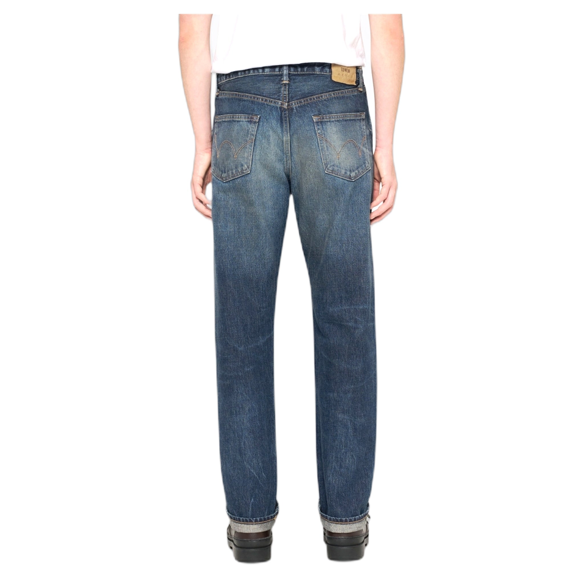 jeans jeans Edwin japan recta regular - azul oscuro utilizado