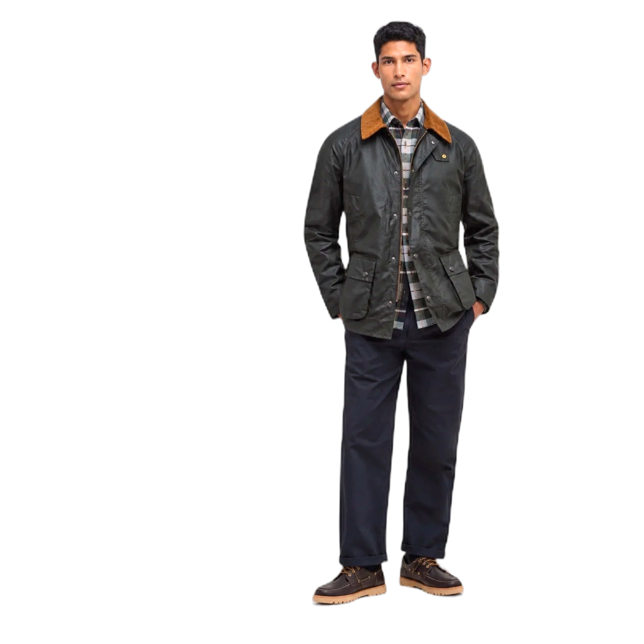 giacca barbour festive ashby wax jacket - sage / evergreen