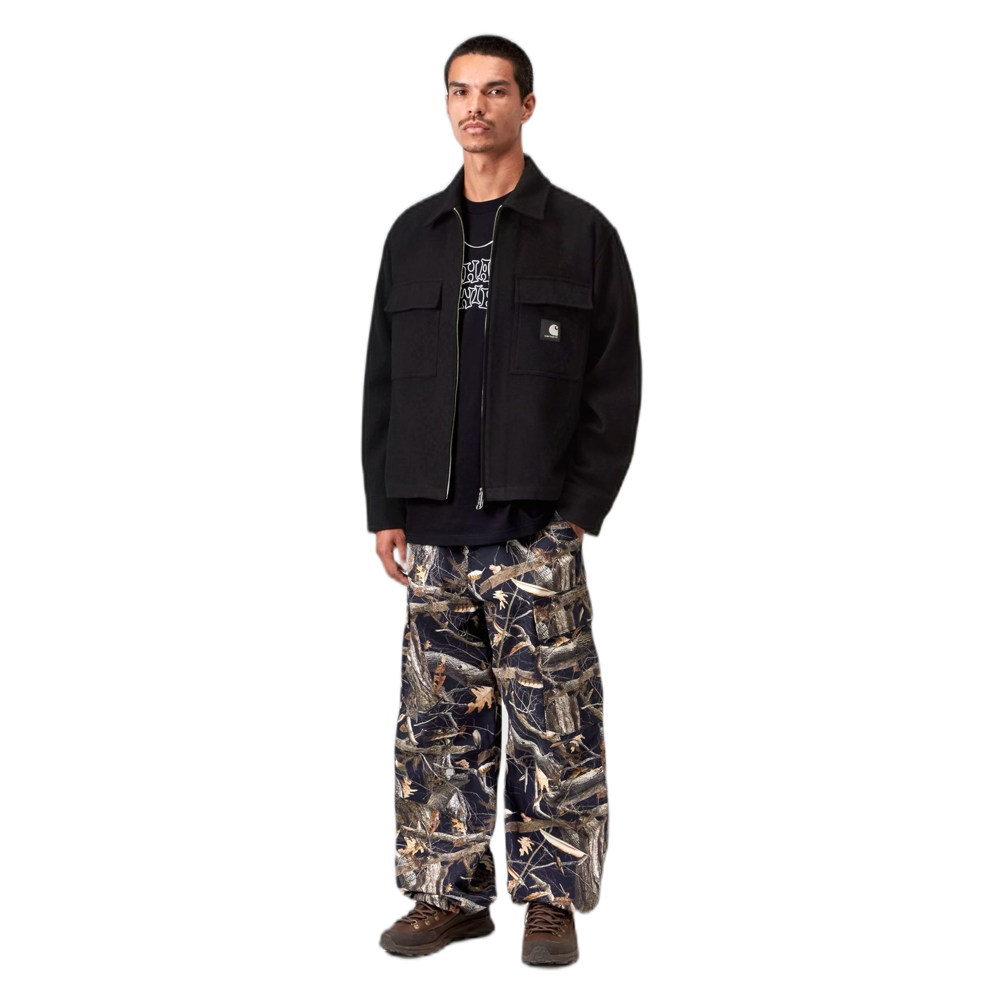 Camiseta Carhartt Wip chaqueta atoka camisa - negro