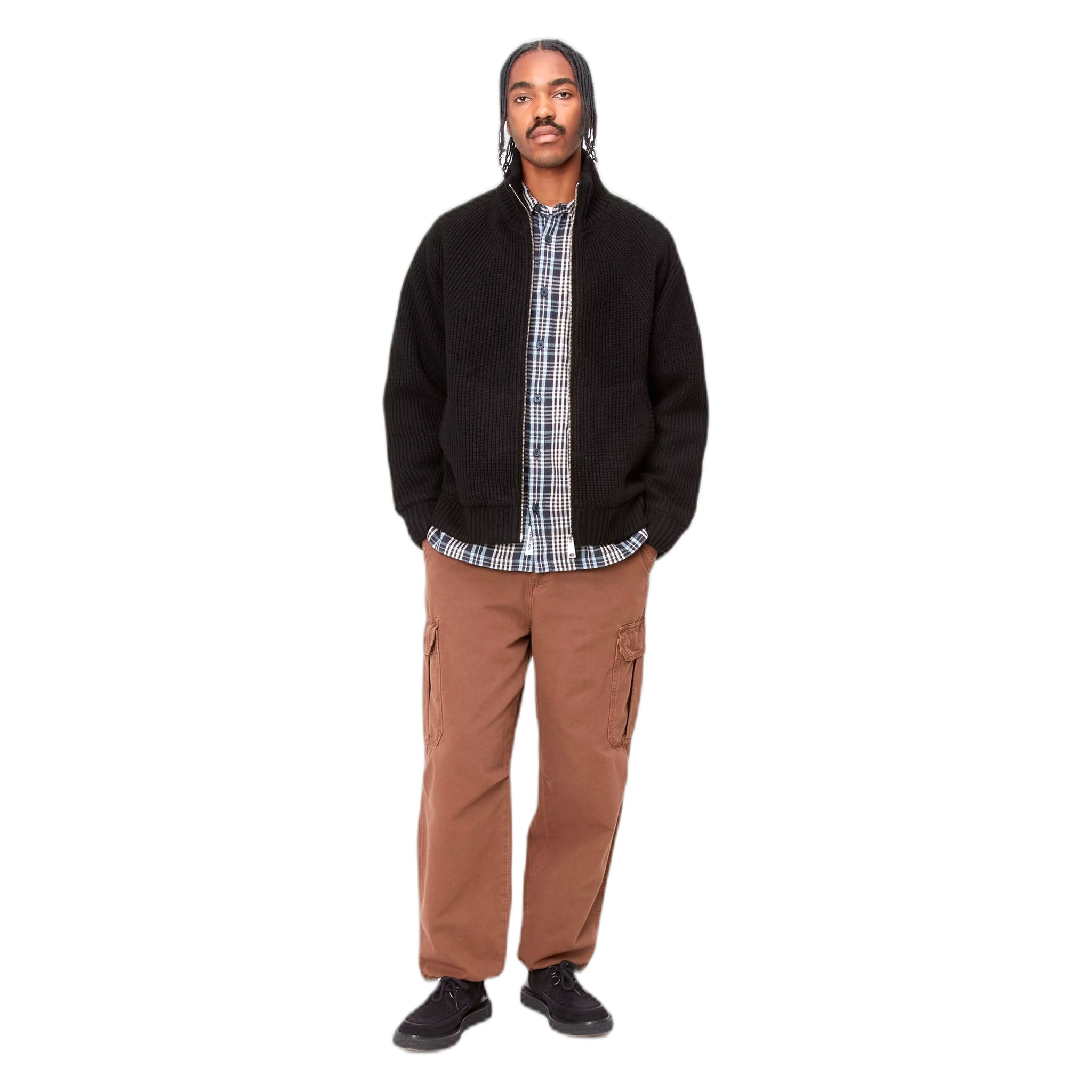 chaqueta suéter carhartt banley - negro