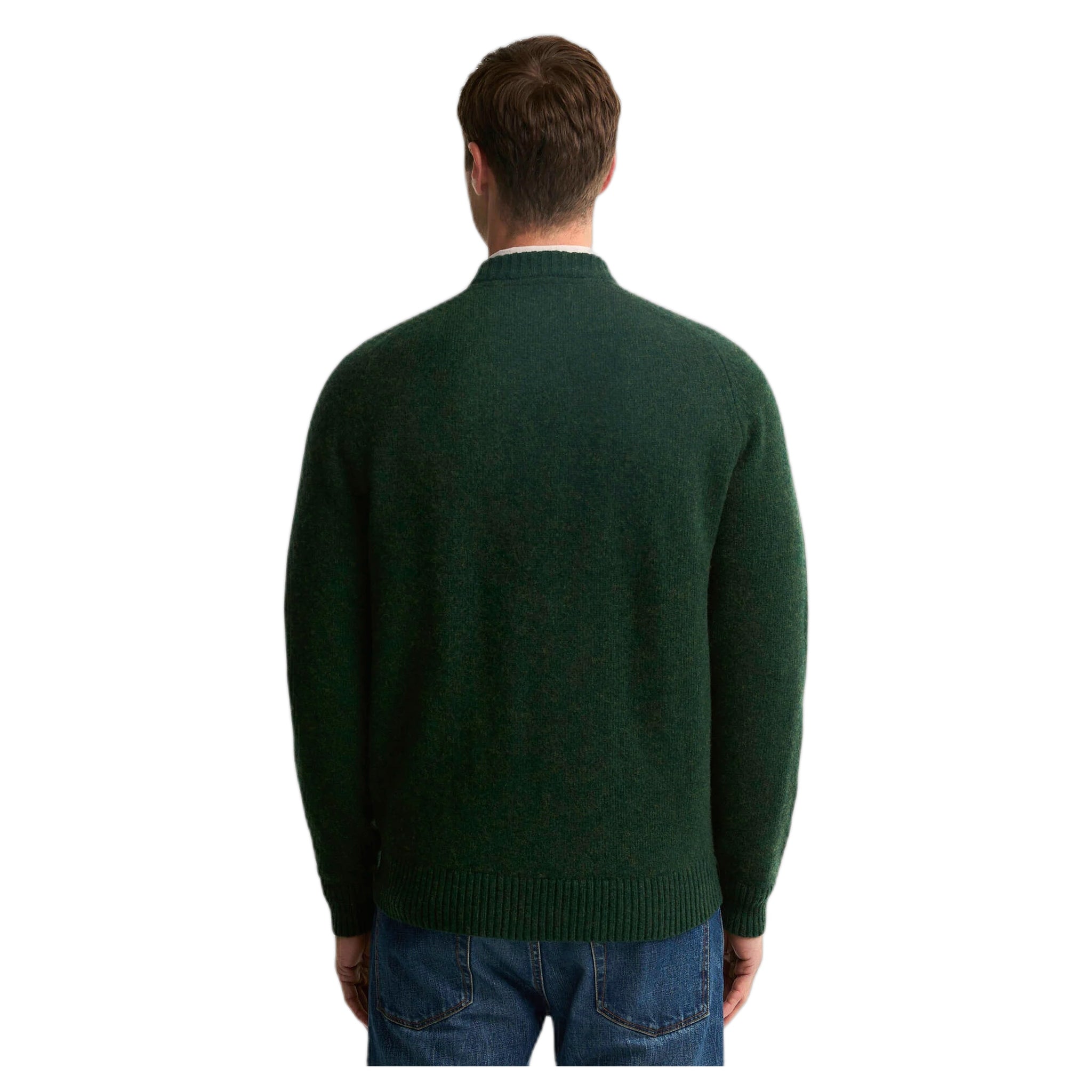 maglione barbour newton crew neck sweater - sage
